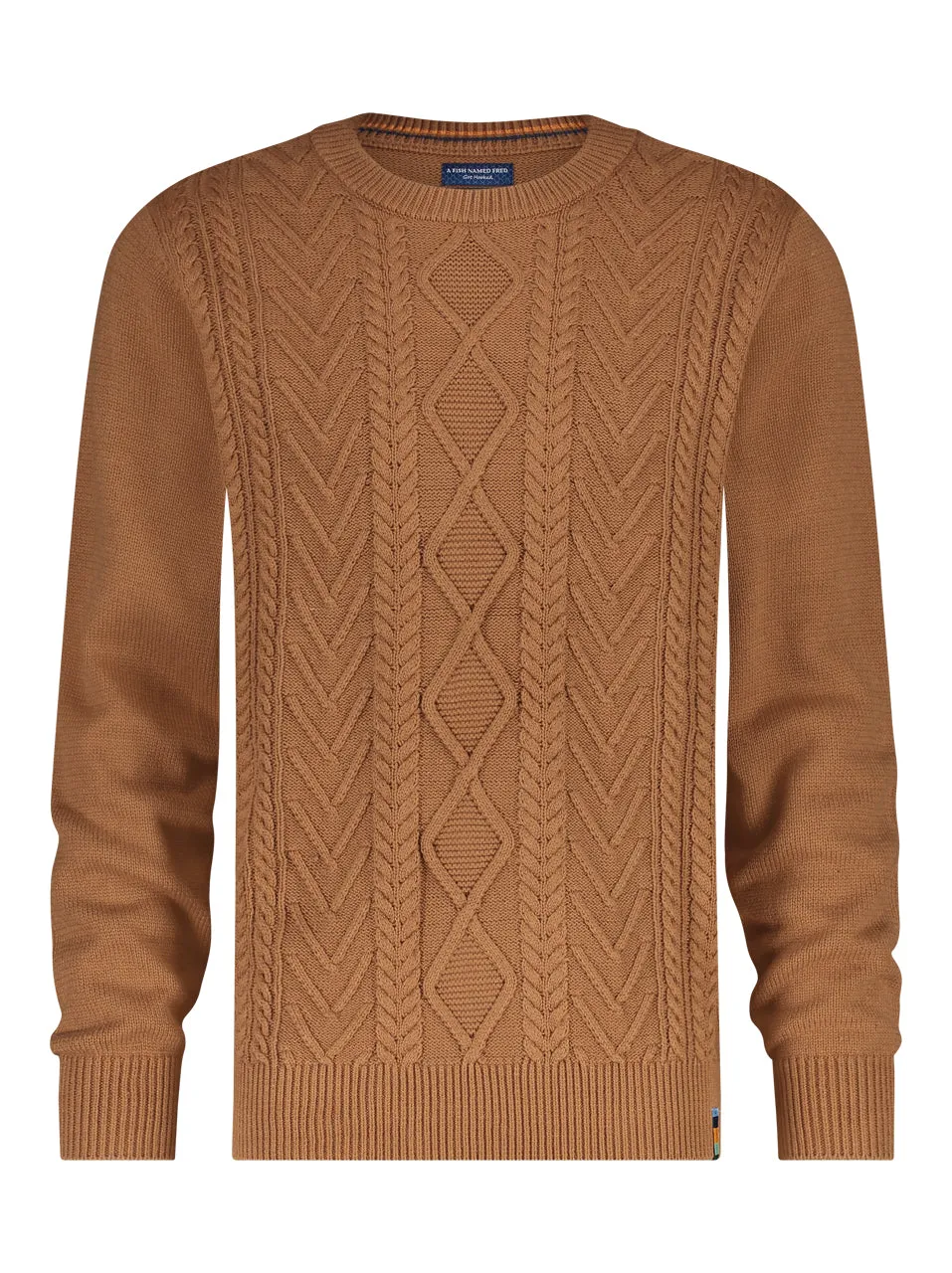 A Fish Named Fred Cable Pullover | Rust