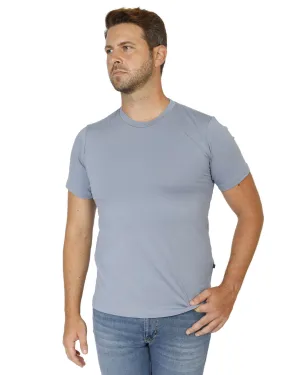 Airforce Blue Cotton Crew Neck T-Shirt