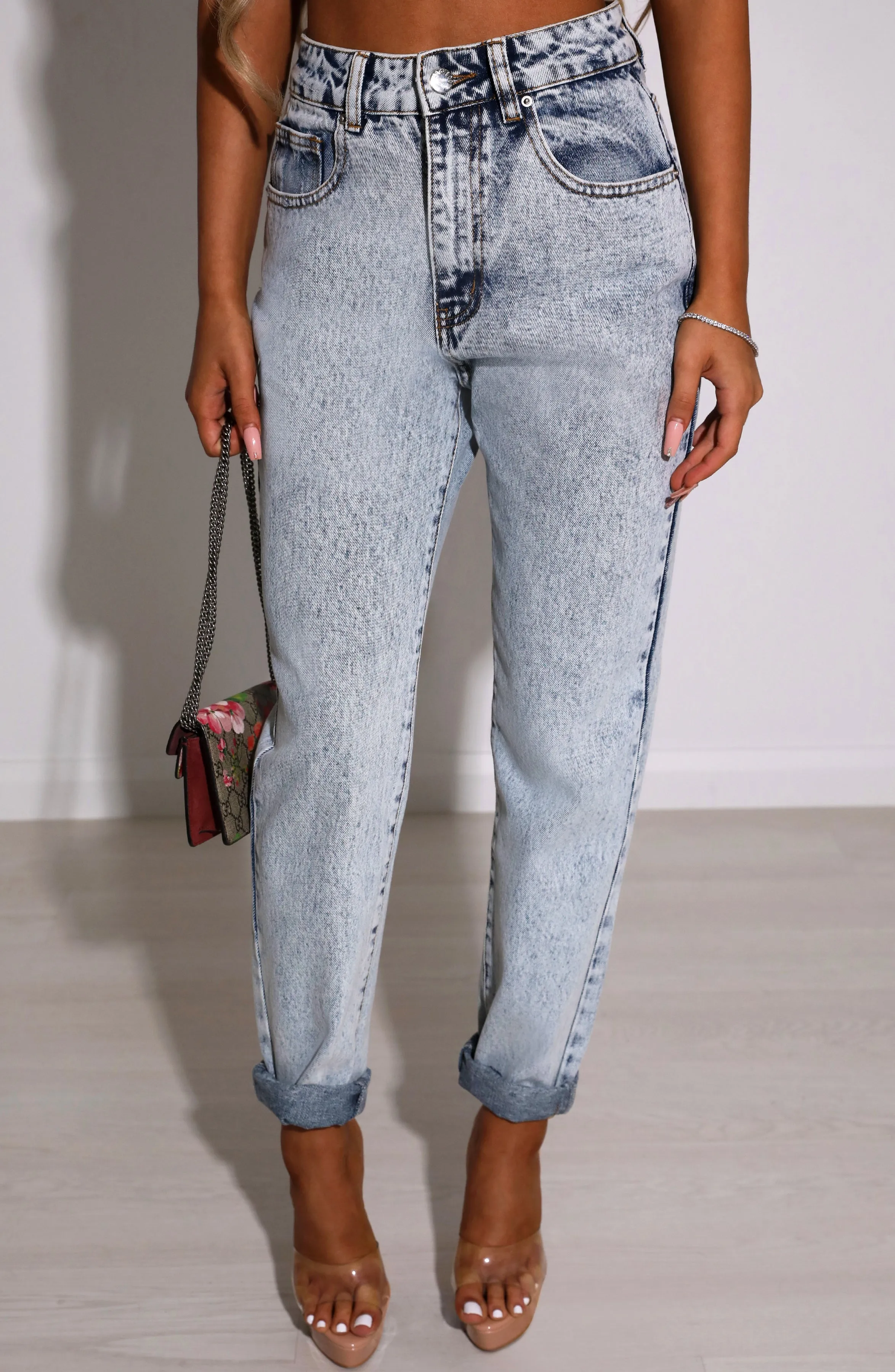 Ali Boyfriend Jeans Trendy - Acid Blue