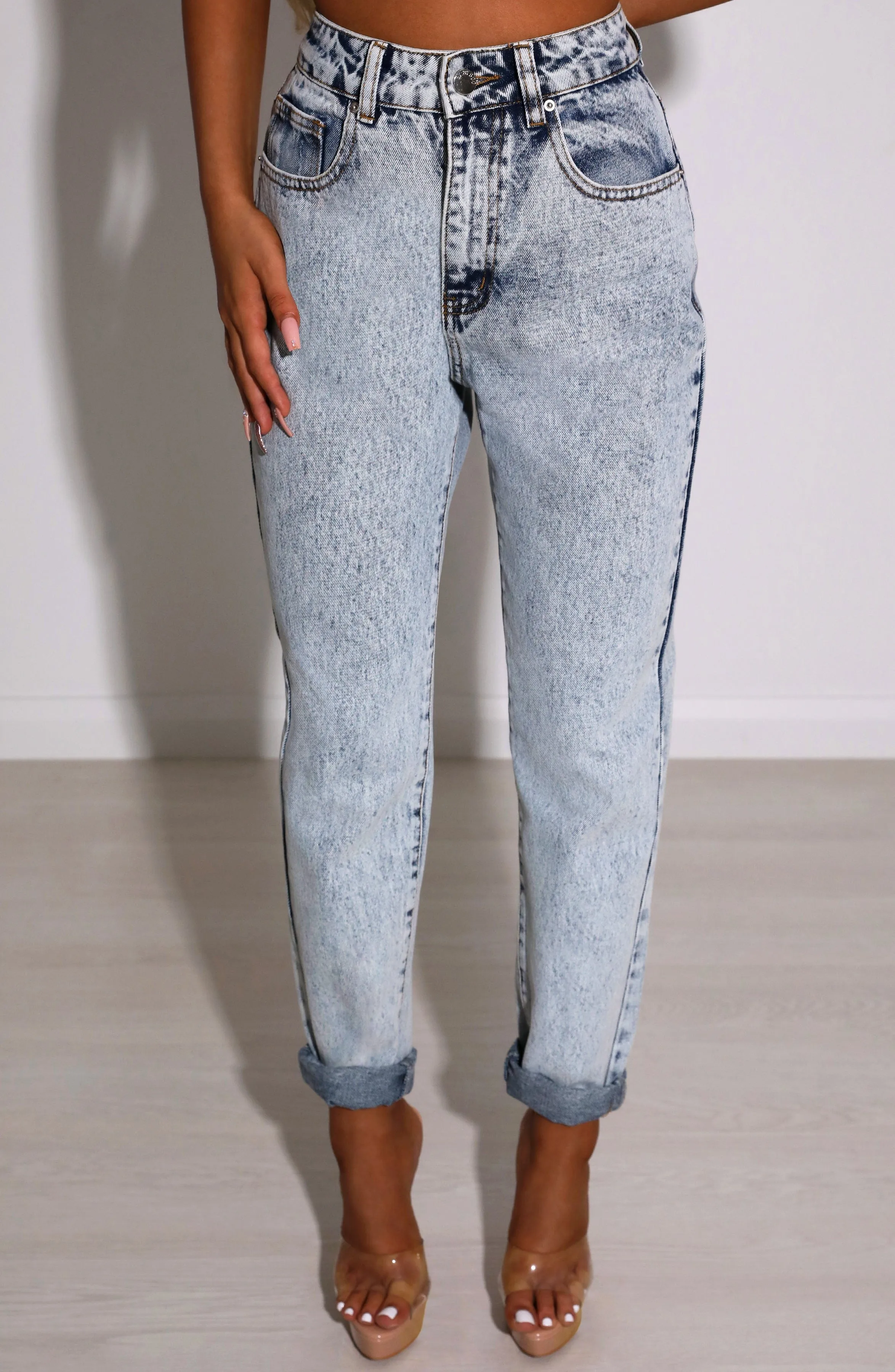 Ali Boyfriend Jeans Trendy - Acid Blue