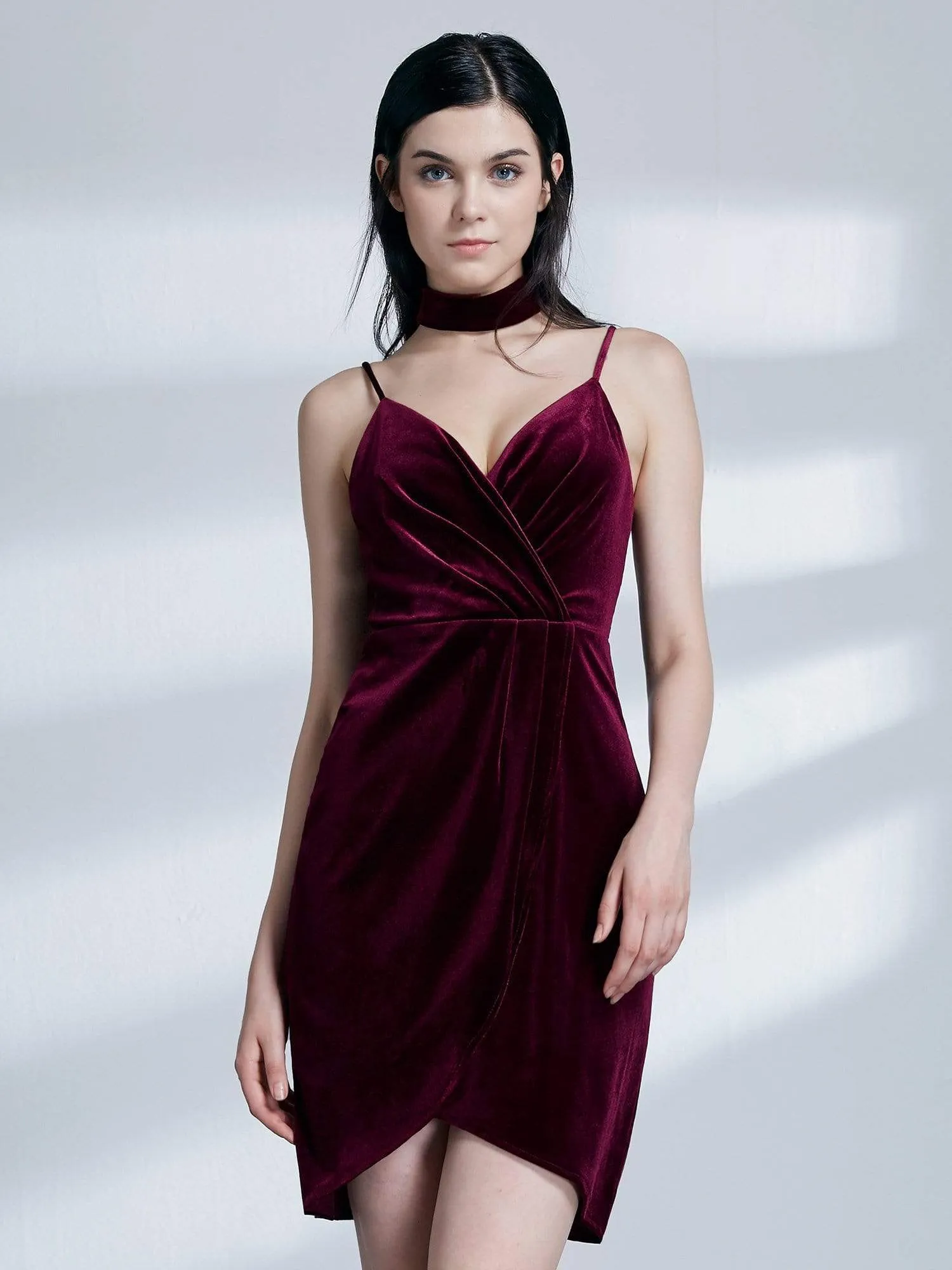 Alisa Pan Red Velvet Cocktail Dress