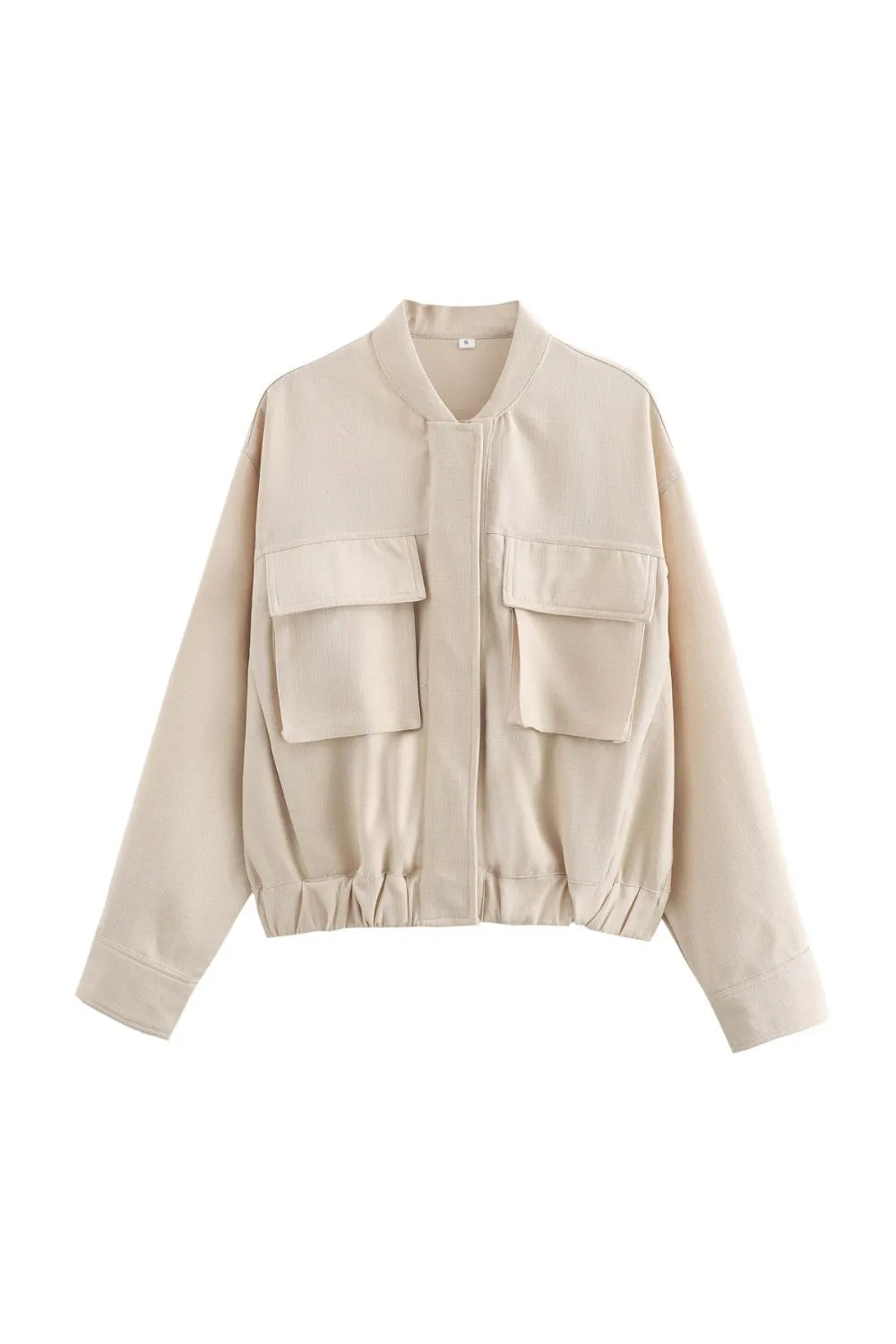 'Aubrey' Cropped Linen-Cotton Blend Jacket