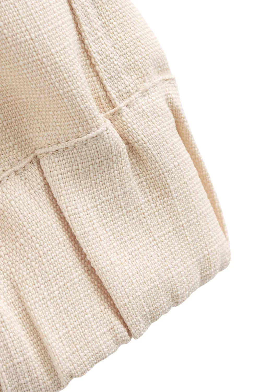 'Aubrey' Cropped Linen-Cotton Blend Jacket