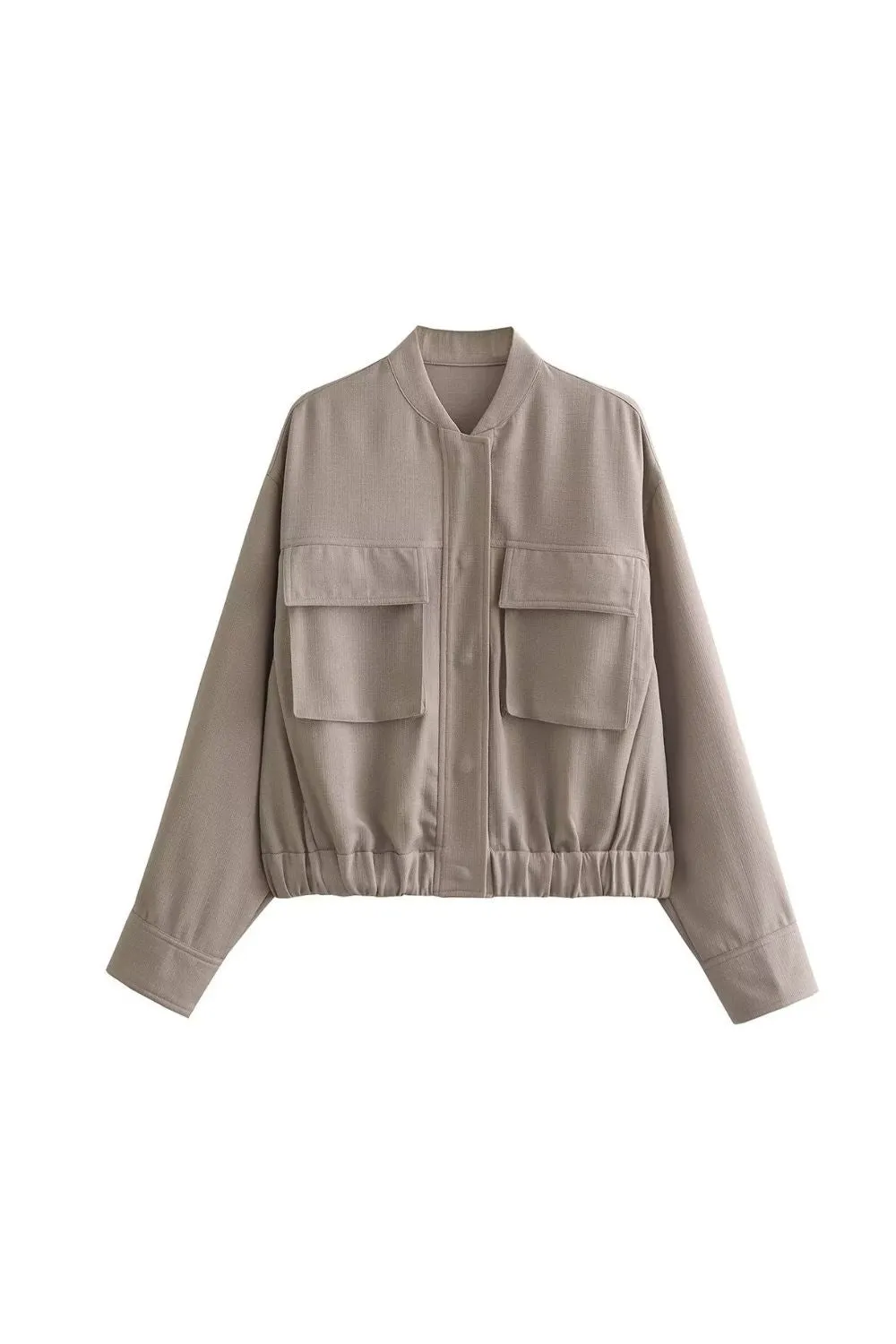 'Aubrey' Cropped Linen-Cotton Blend Jacket