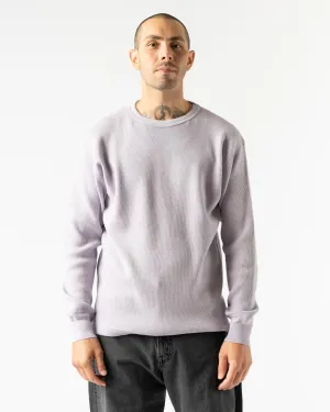 Auralee Wool Cotton Thermal Pullover in Light Purple