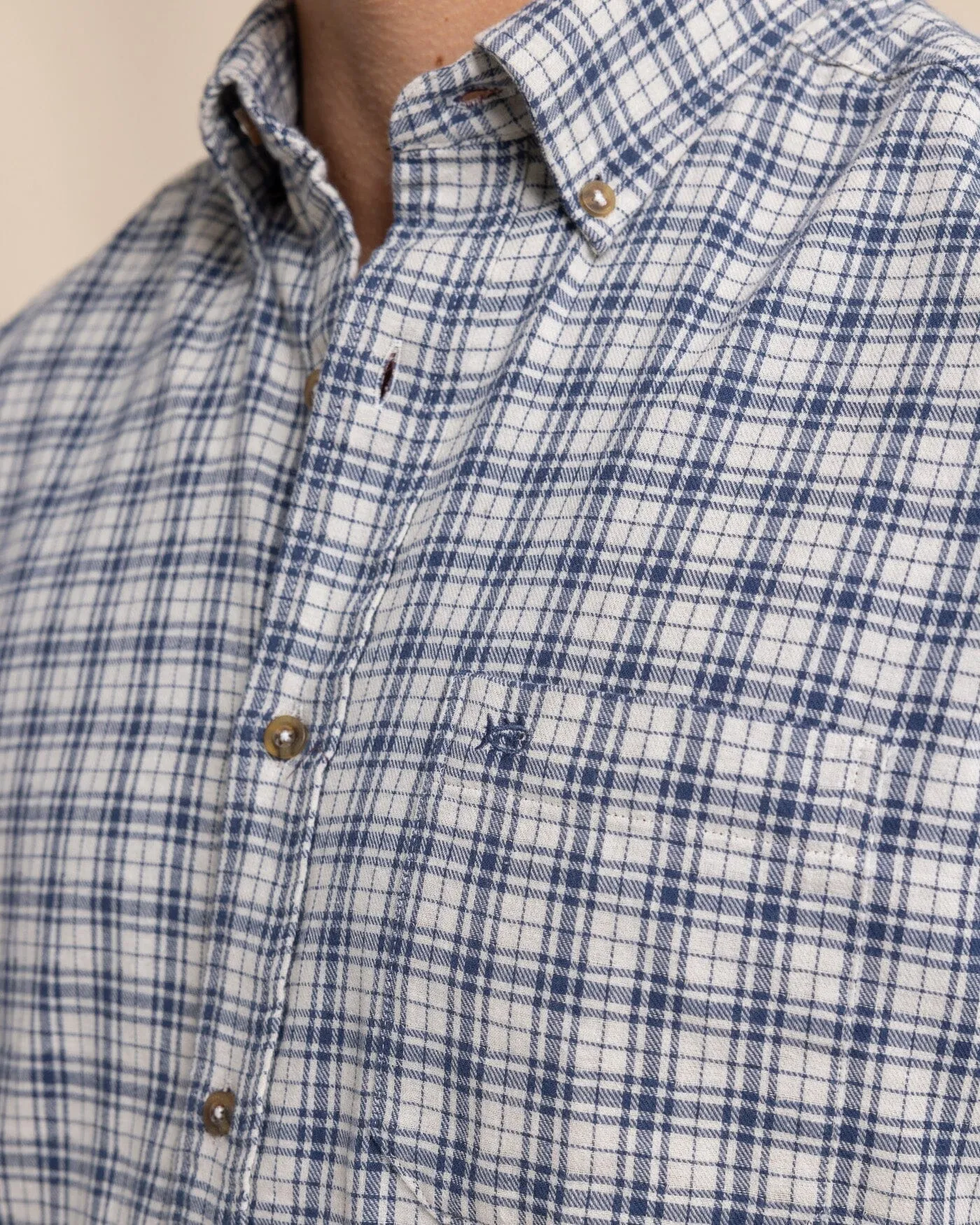 Barnwell Plaid Long Sleeve Sport Shirt