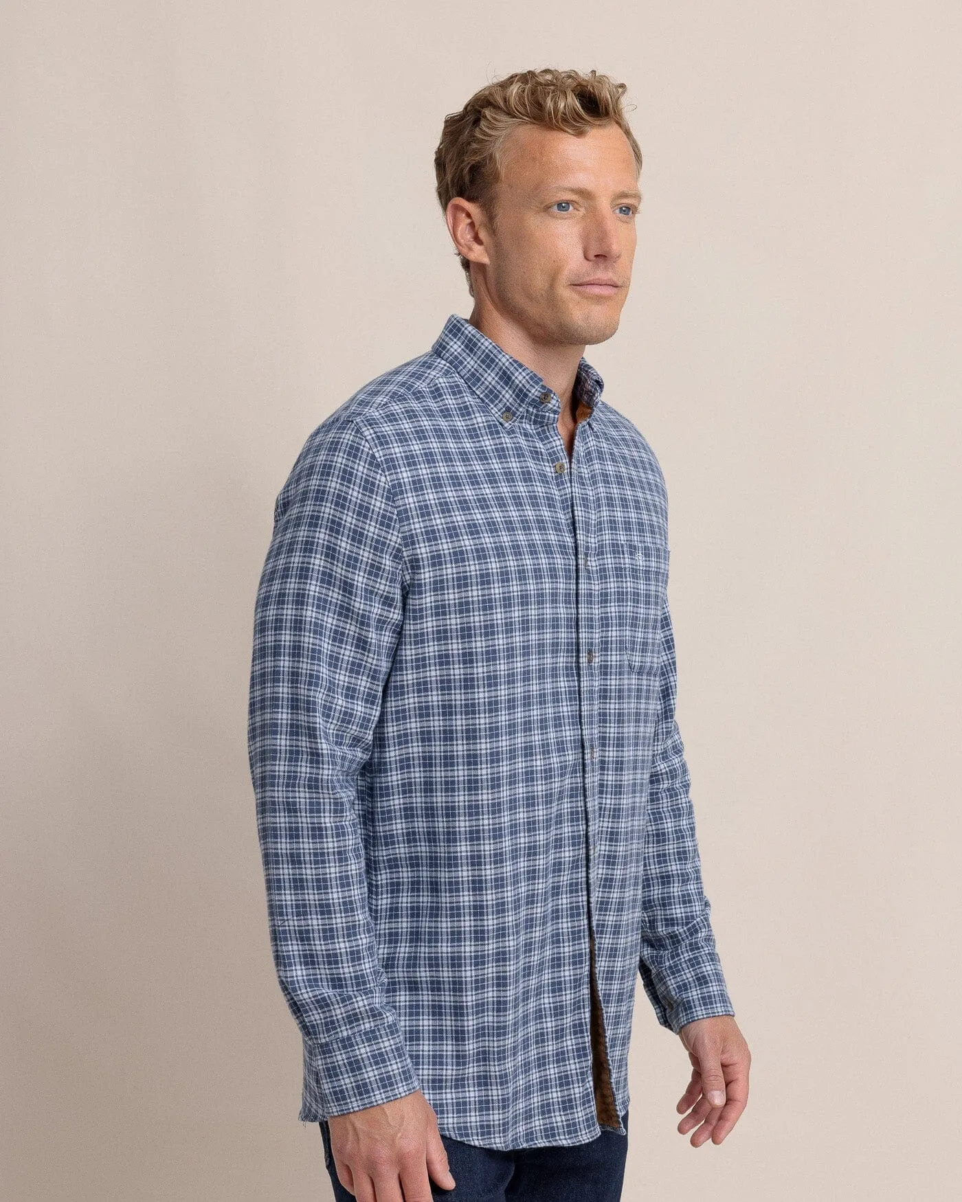 Barnwell Plaid Long Sleeve Sport Shirt