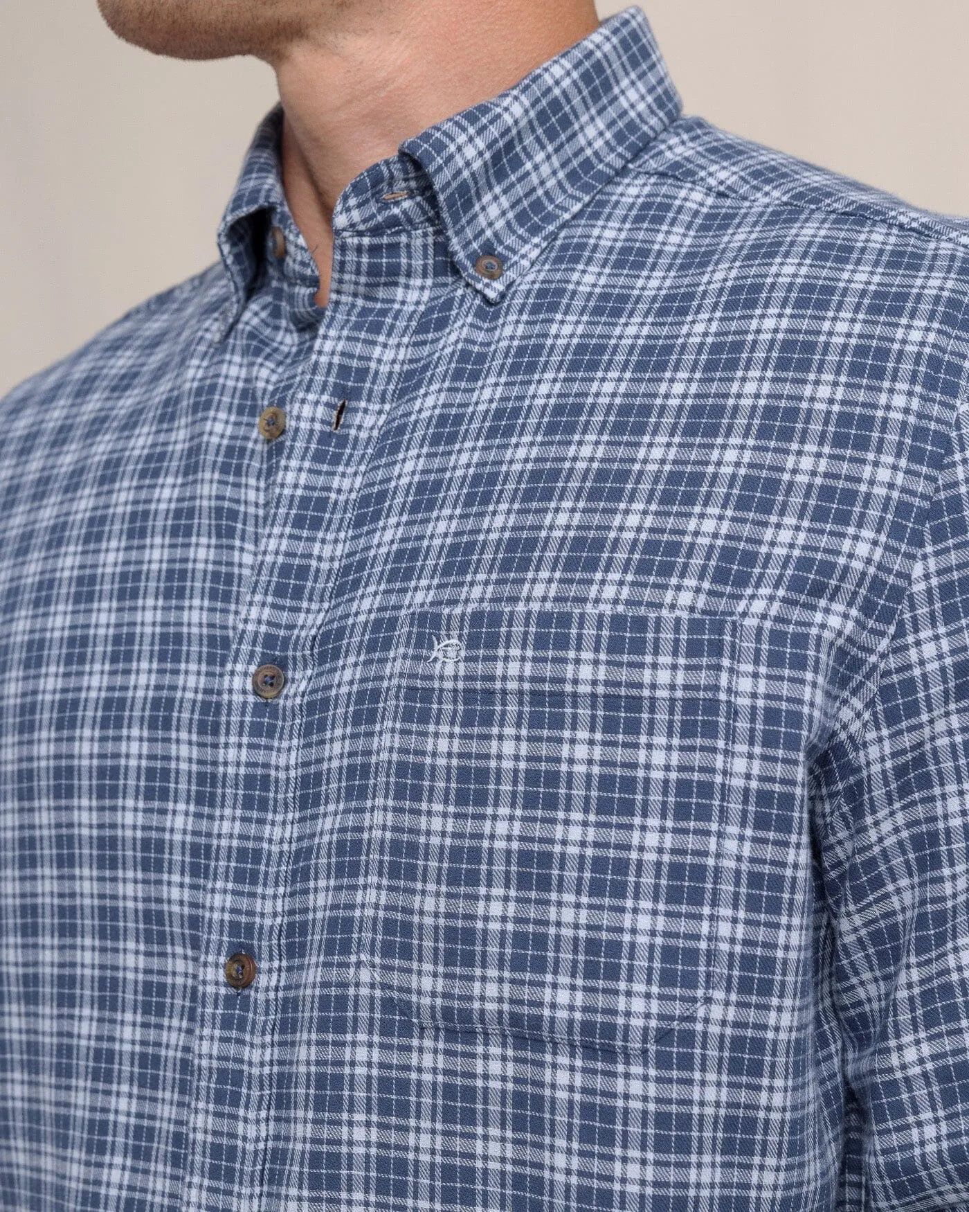 Barnwell Plaid Long Sleeve Sport Shirt