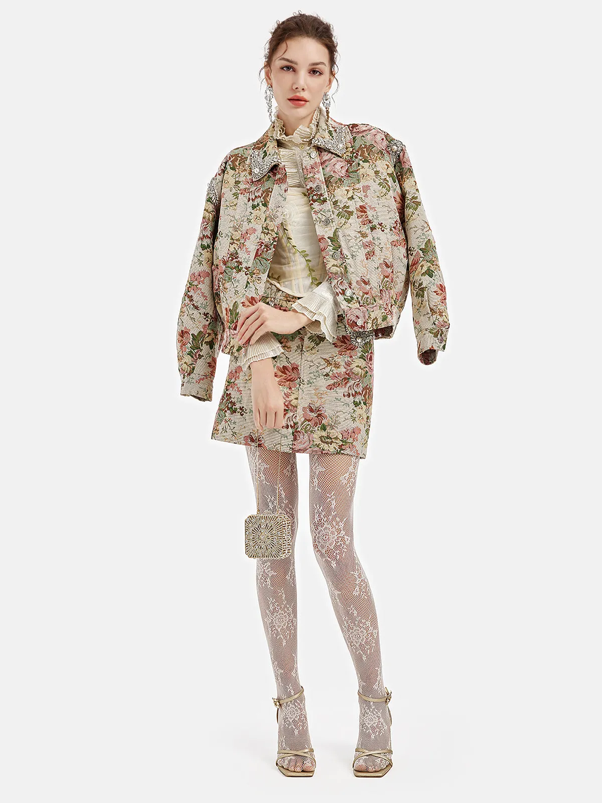 Baroque Jacquard Beaded Jacket