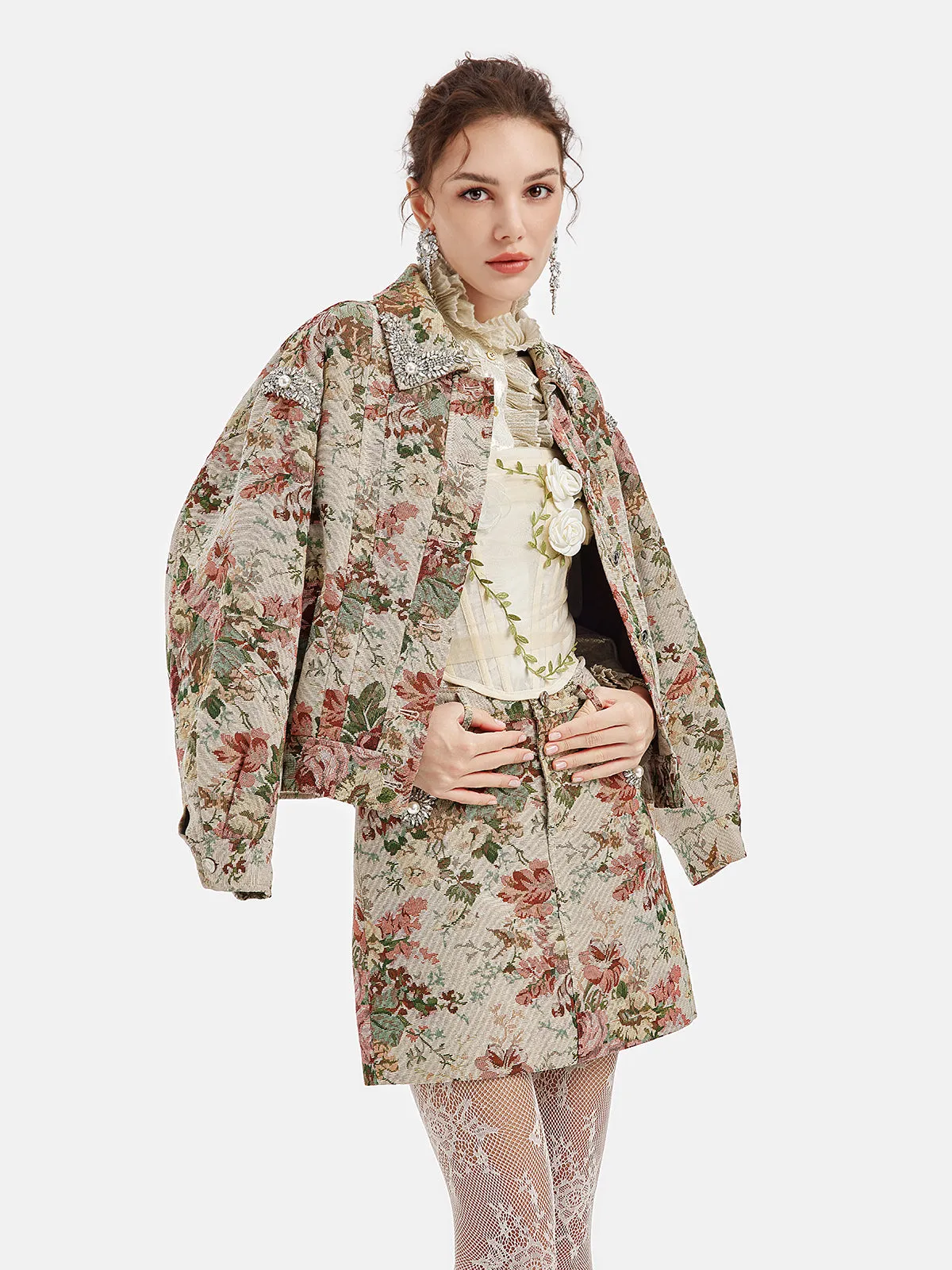 Baroque Jacquard Beaded Jacket