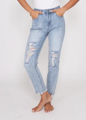 Boyfriend Jeans - Blue Wash