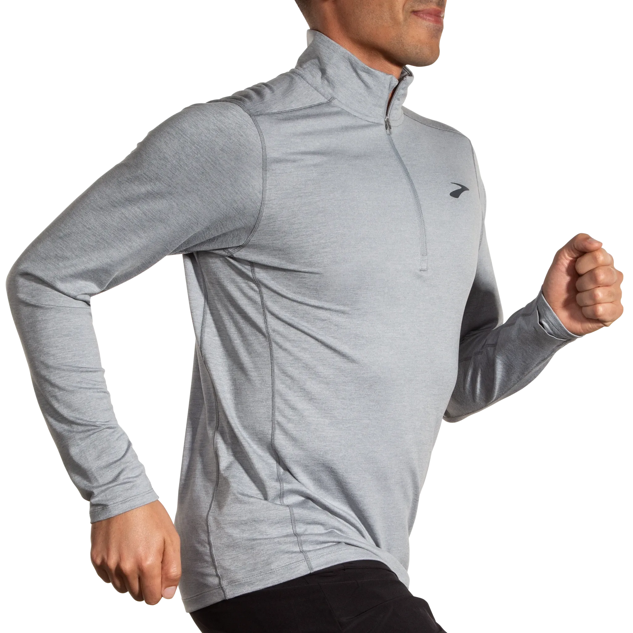 Brooks | Dash Half-Zip 2.0 | Men's | Heather Stone