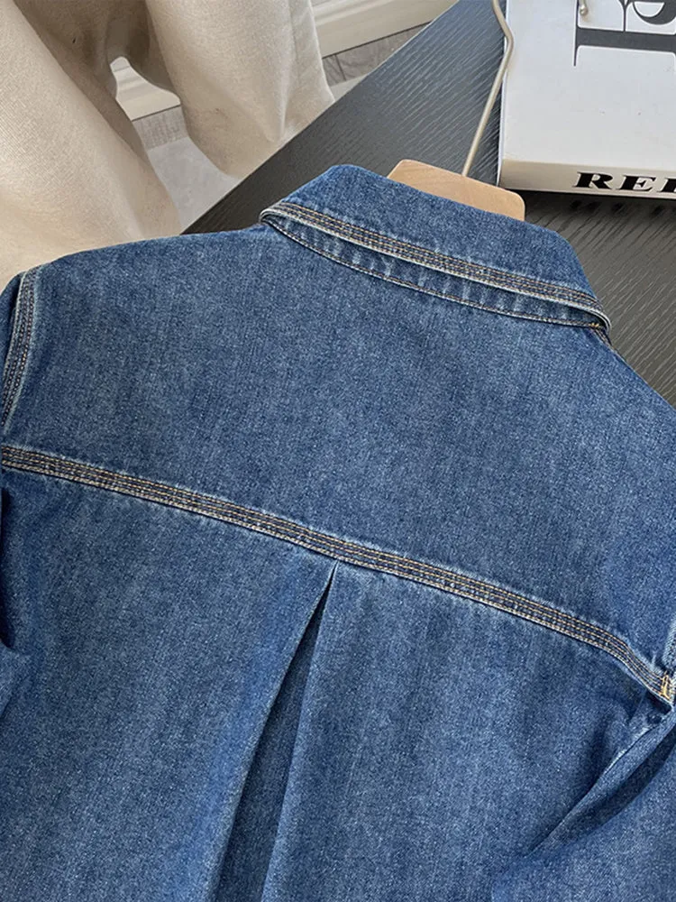 Buttoned Down Denim Top Jacket