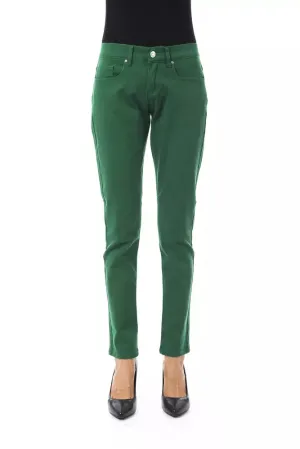 BYBLOS Green Cotton Women Pant