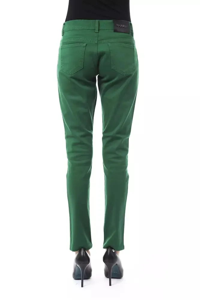 BYBLOS Green Cotton Women Pant