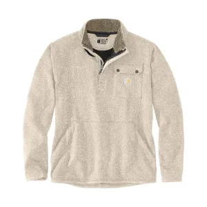 Carhartt Men's Quarter Zip Pocket Sweater Fleece - Oat Milk