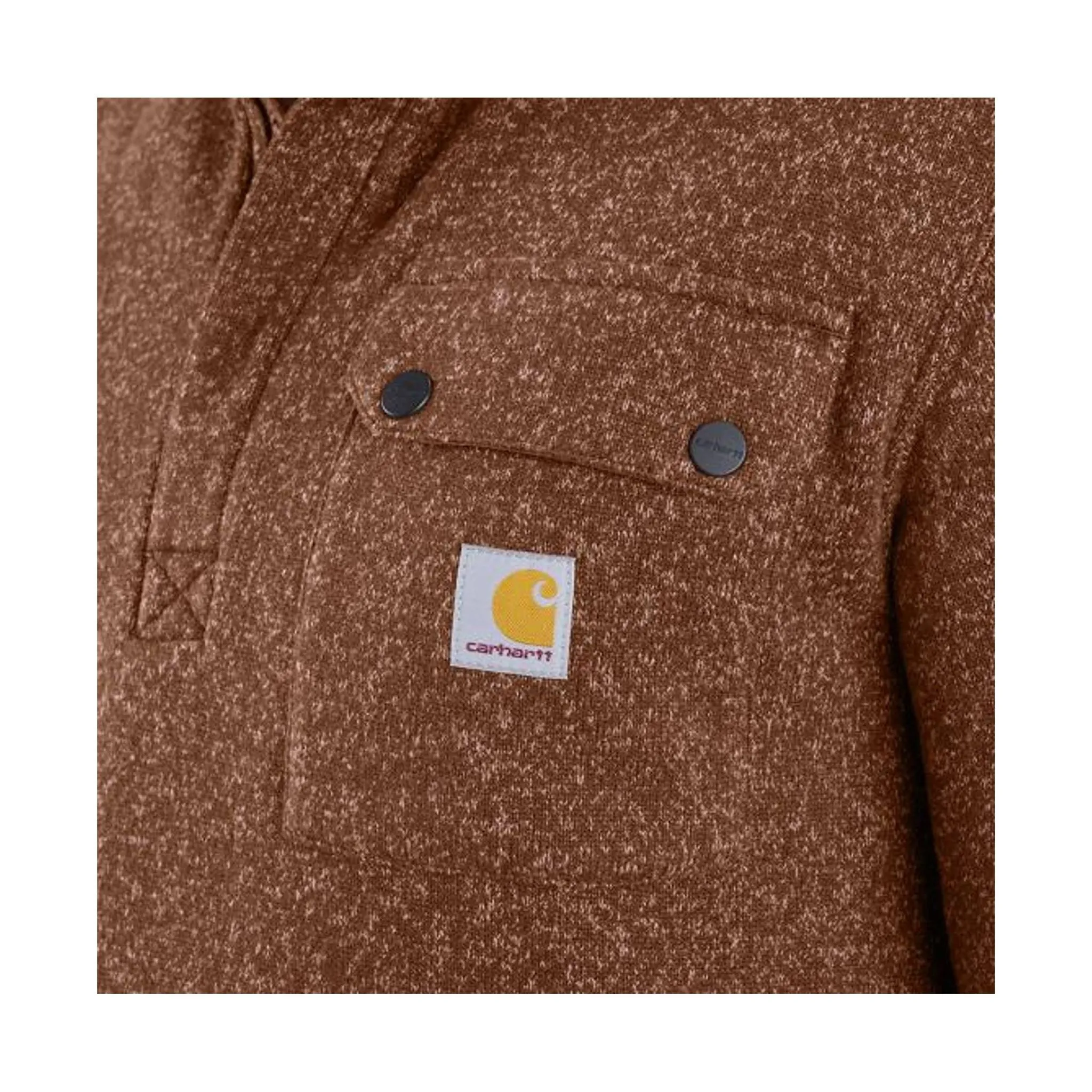 Carhartt Men's Quarter Zip Pocket Sweater Fleece - Oat Milk