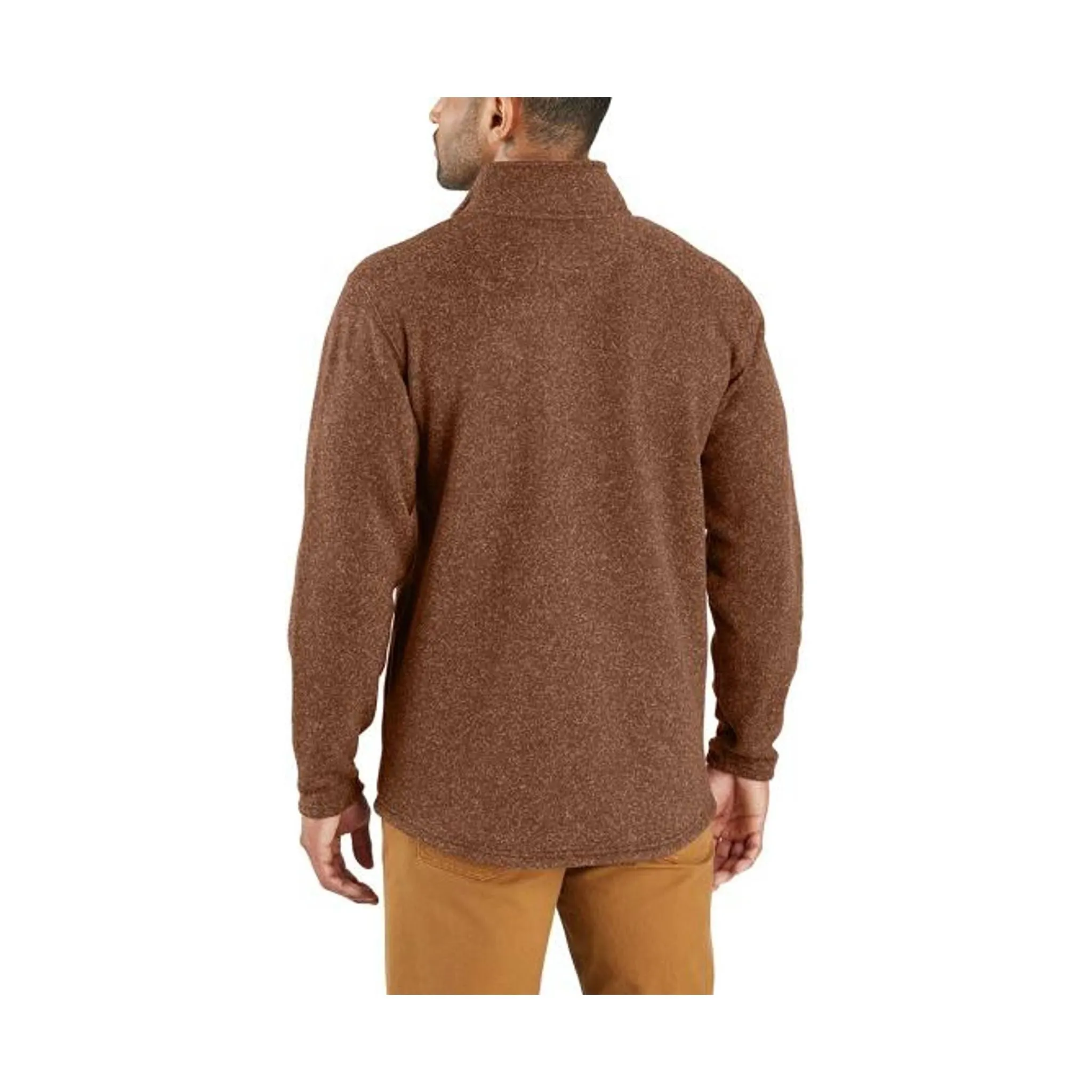 Carhartt Men's Quarter Zip Pocket Sweater Fleece - Oat Milk