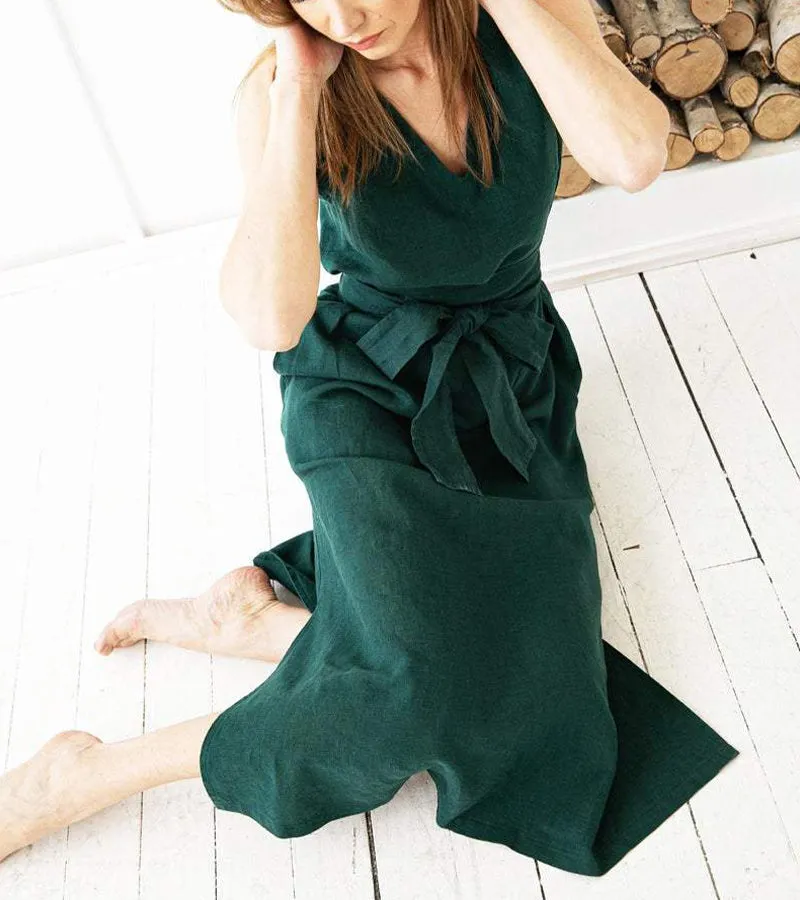 Casual Sleeveless Wrap Dress