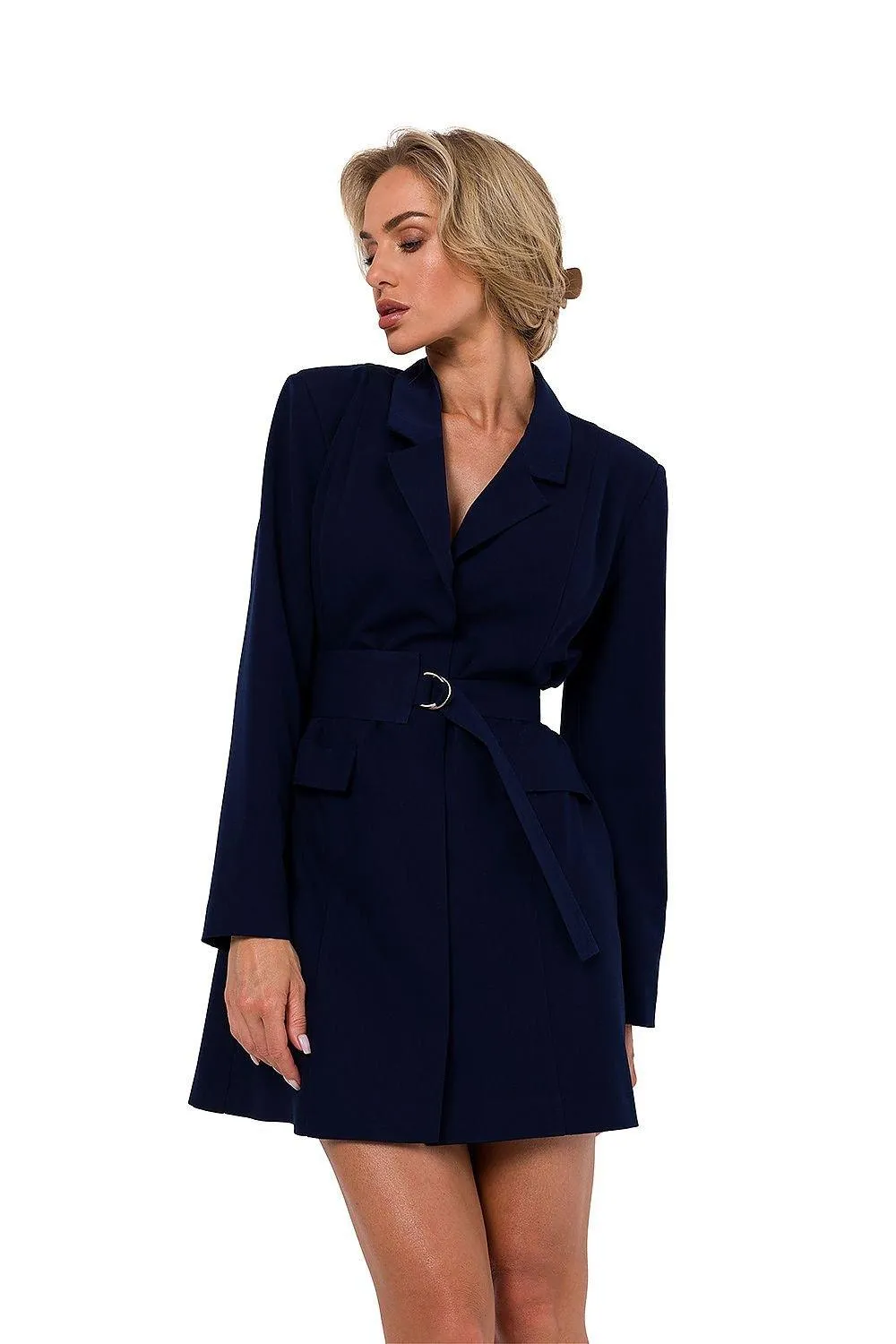 Chic Belted Jacket Dress Ensemble