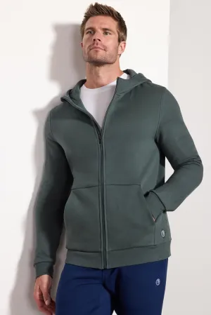 Comfort Men's Fleece Zip-Up Hoodie - Bay Leaf