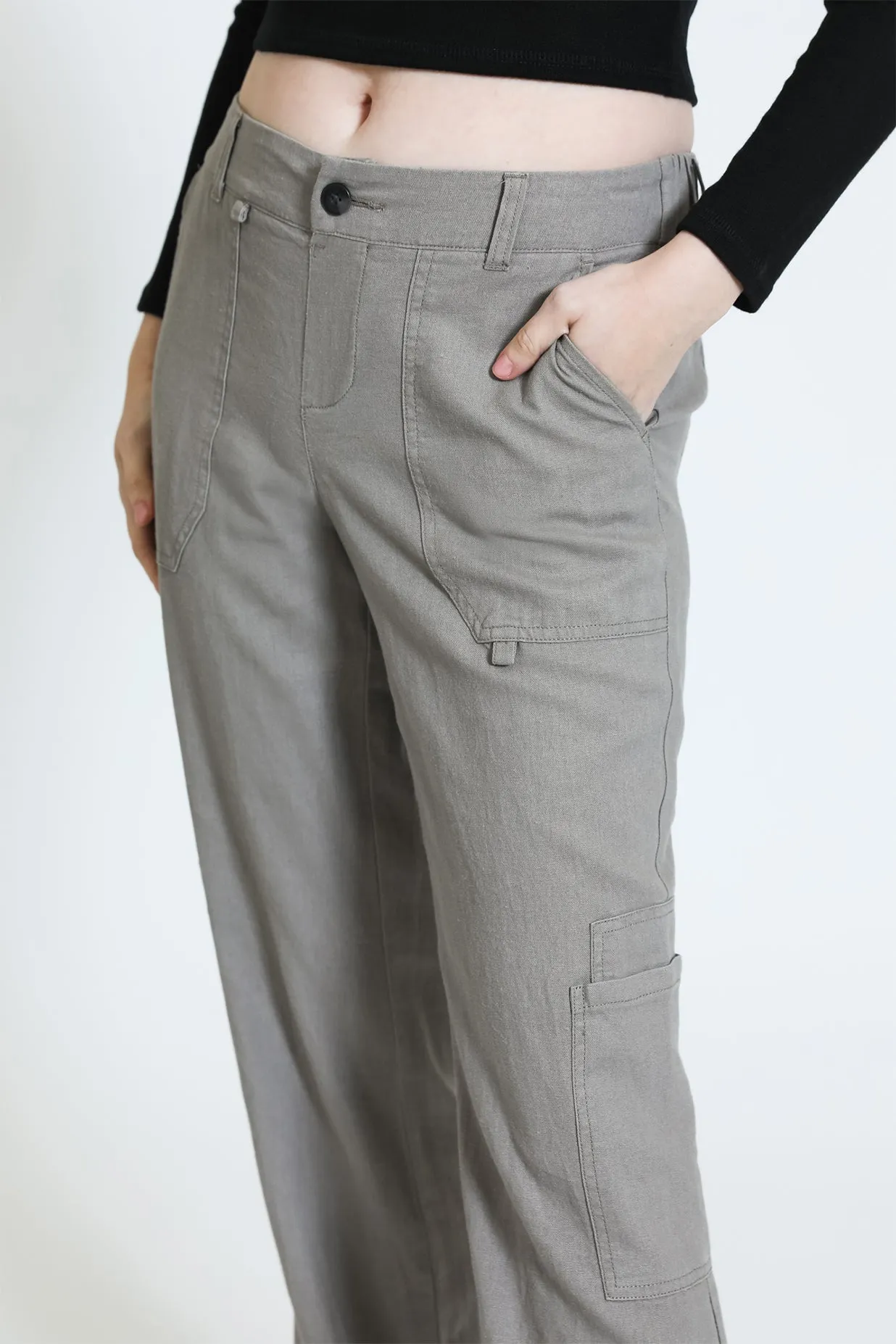 Comfort Waist Utility Pant - Grey