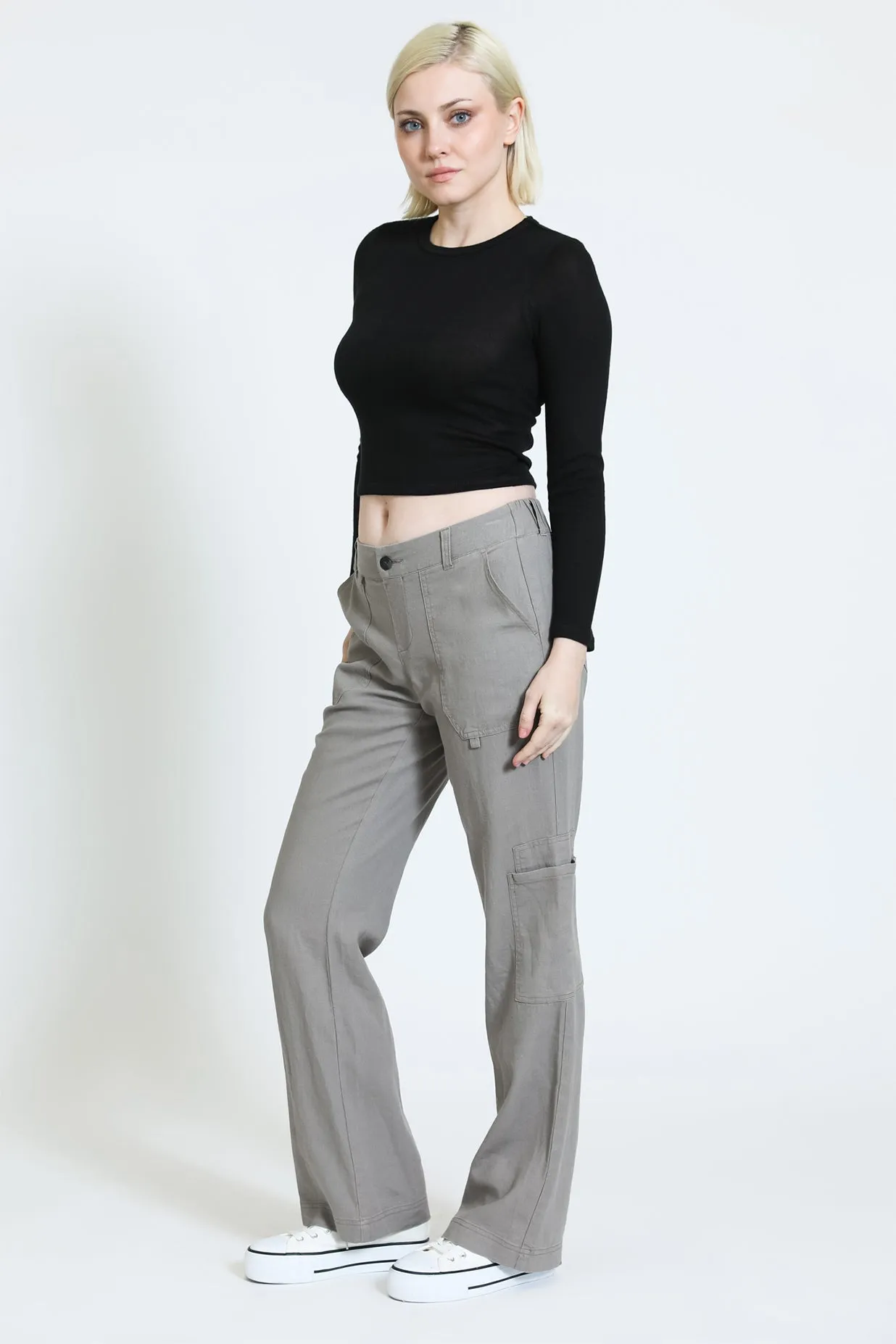 Comfort Waist Utility Pant - Grey