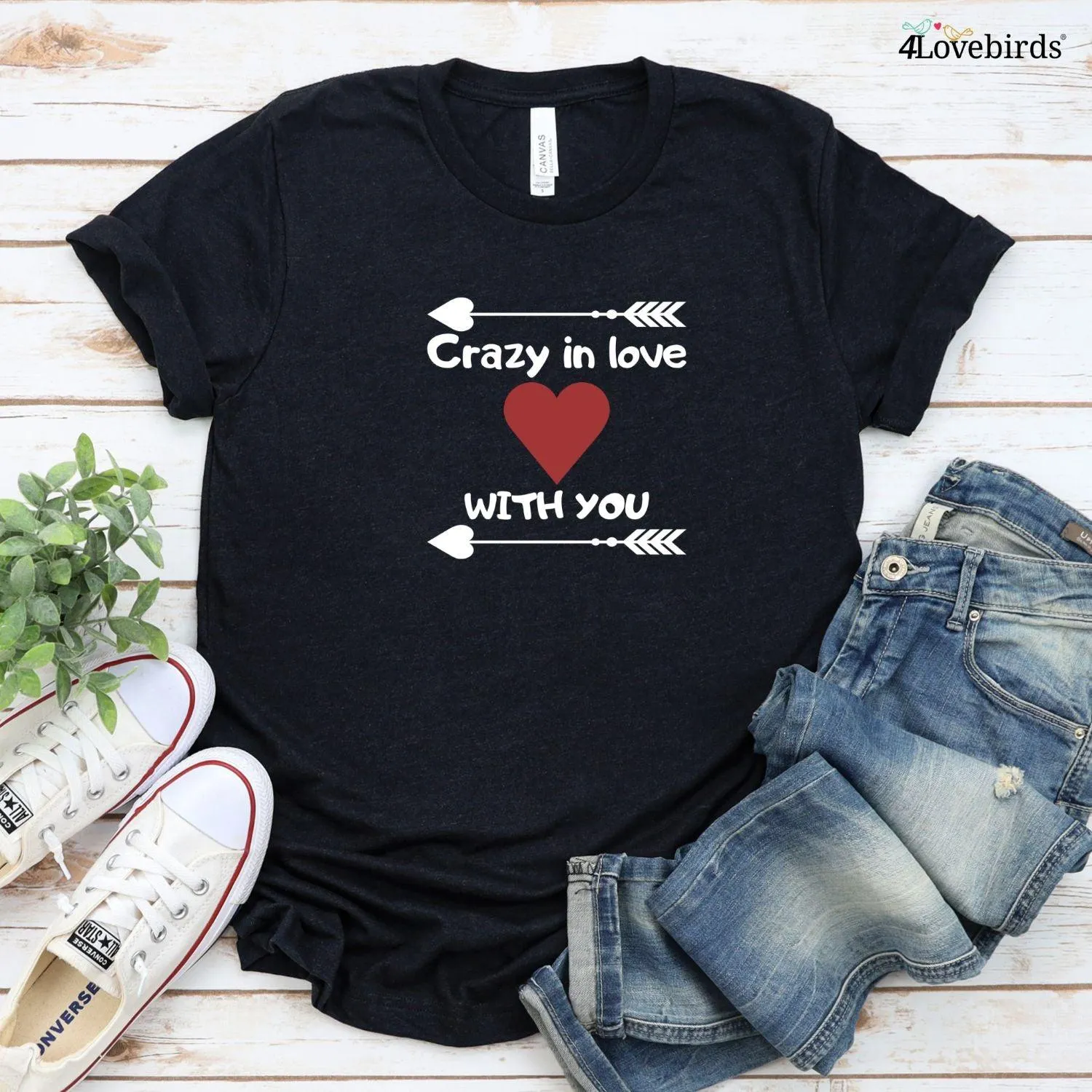 Crazy in Love With You Matching Outfits: Gifts for Couples, Valentine Ensemble, BF/GF