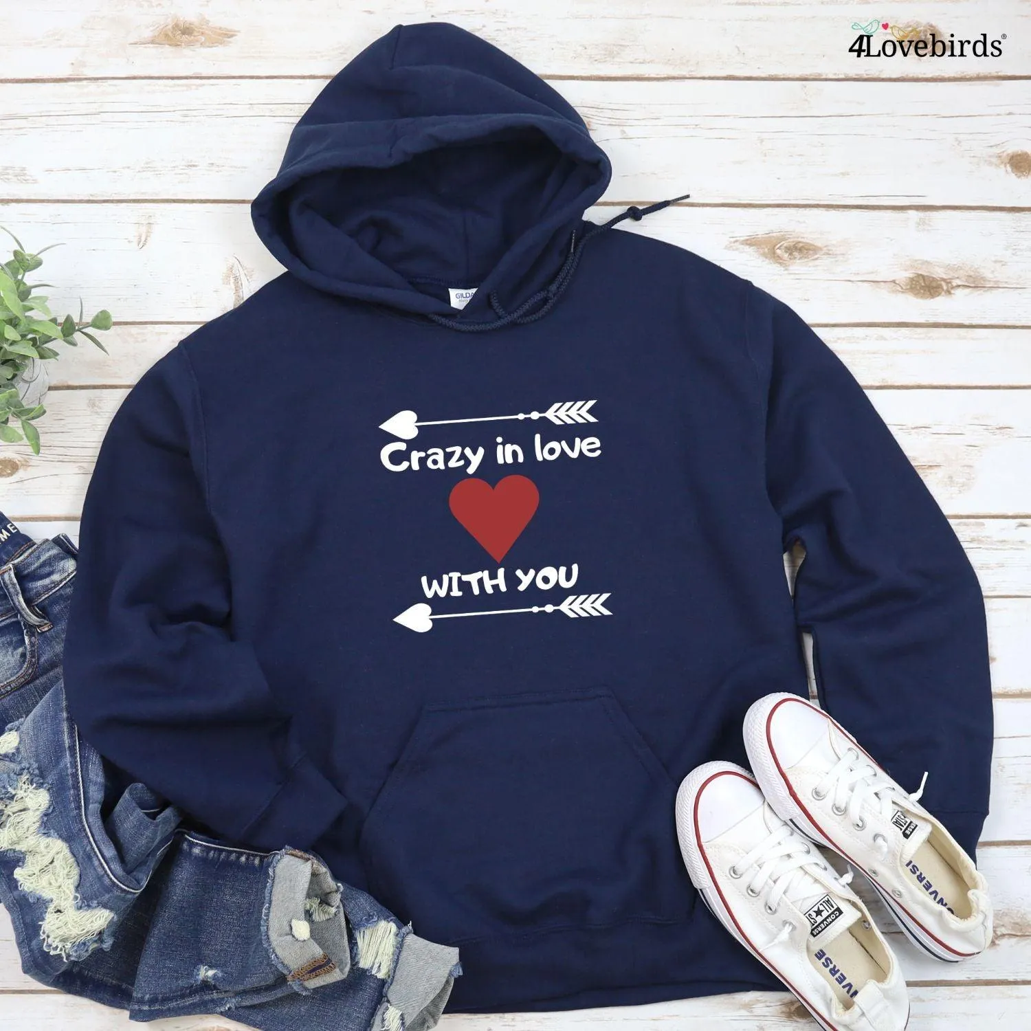 Crazy in Love With You Matching Outfits: Gifts for Couples, Valentine Ensemble, BF/GF