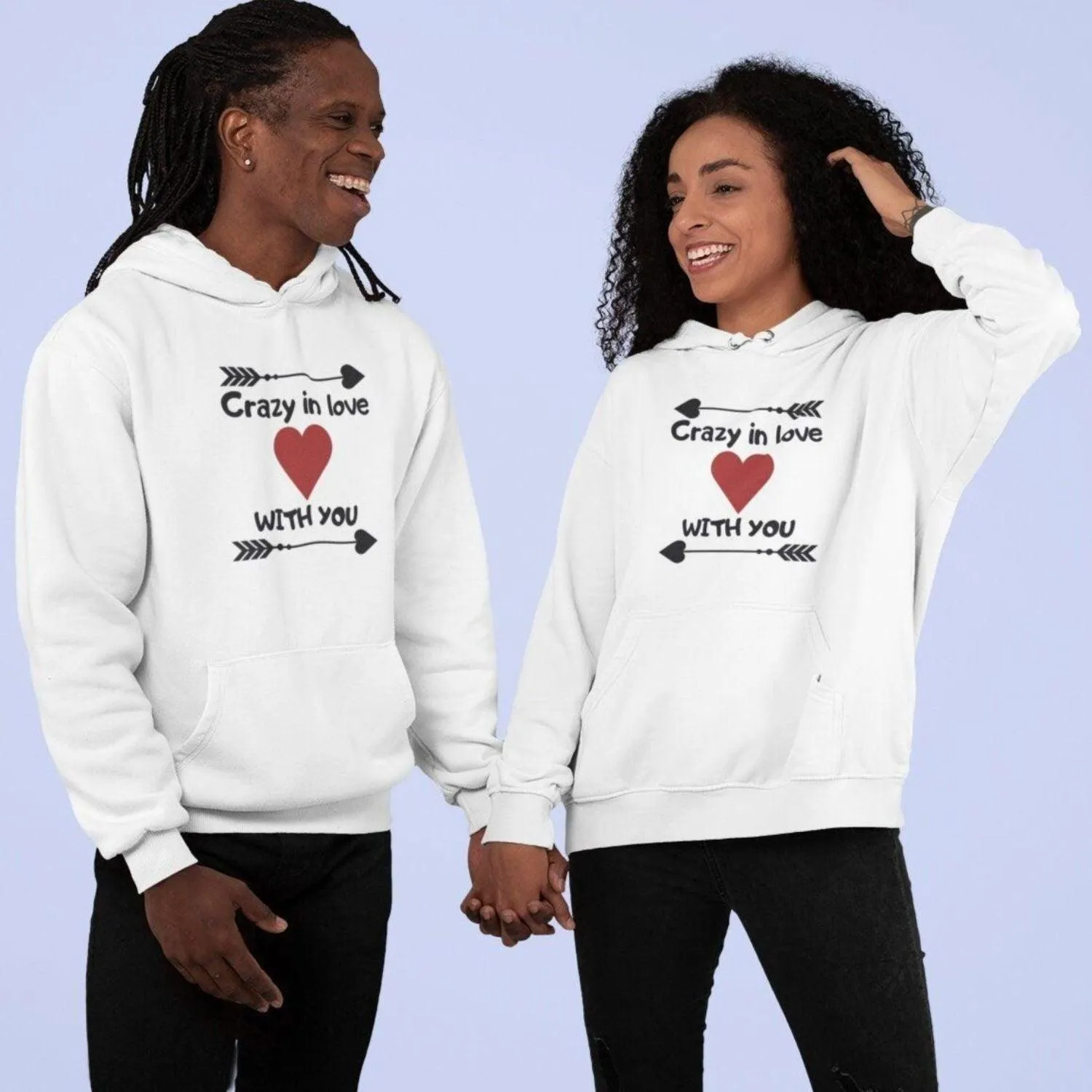 Crazy in Love With You Matching Outfits: Gifts for Couples, Valentine Ensemble, BF/GF