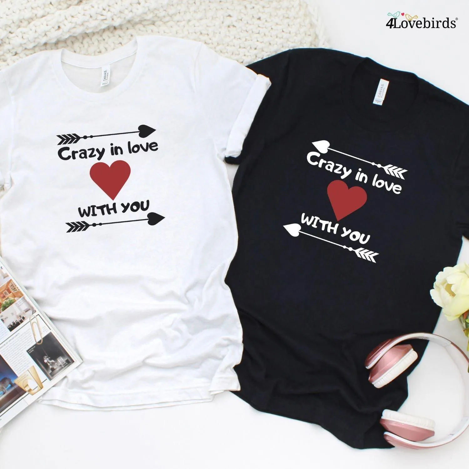 Crazy in Love With You Matching Outfits: Gifts for Couples, Valentine Ensemble, BF/GF