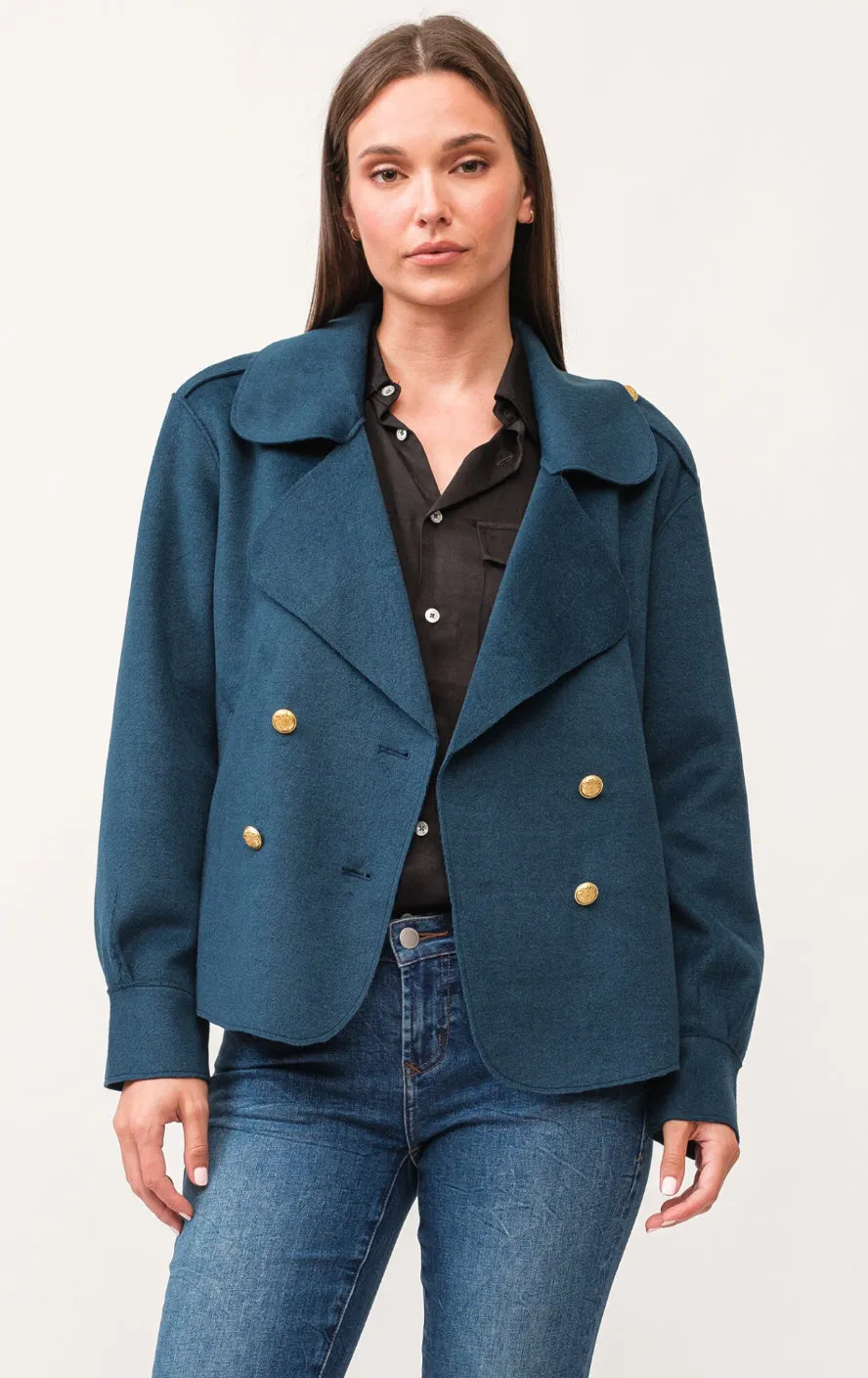 Dear John Valencia Coat Deep Teal