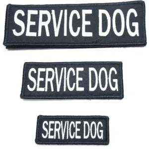 Embroidered "Service Dog" Patches with Hook/Loop