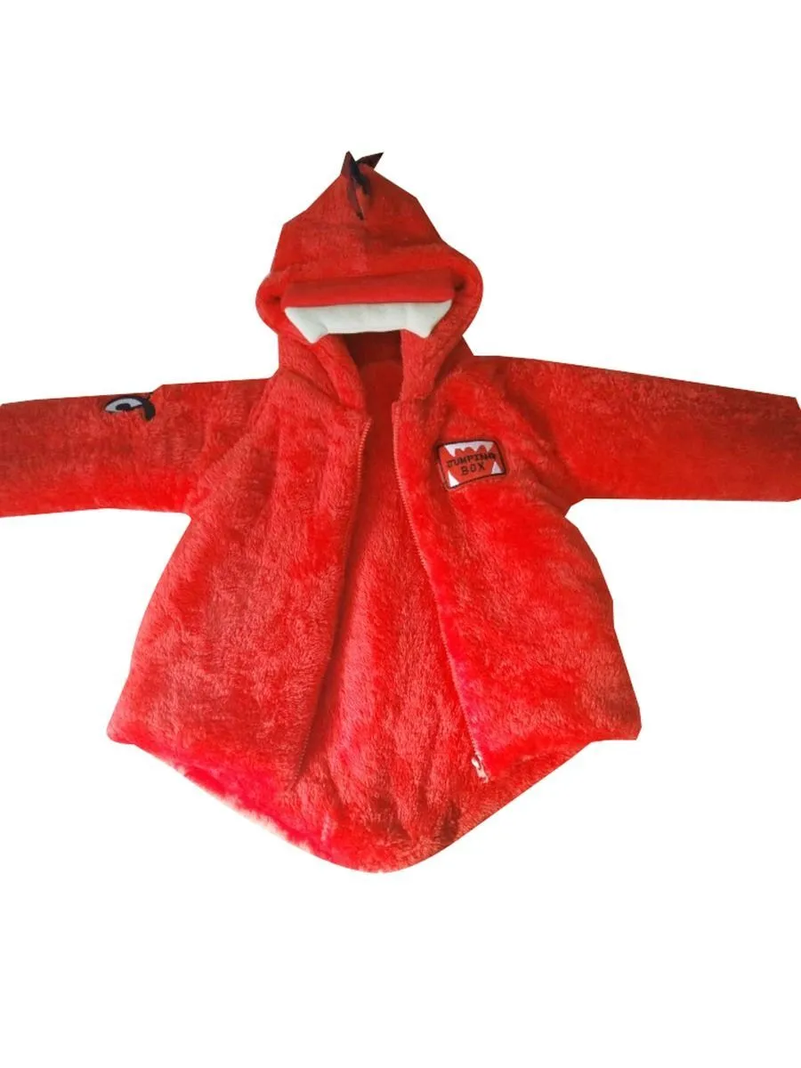 Fashion Toddler Boys Dinosaur Style Fleece-lined Hooded Coat