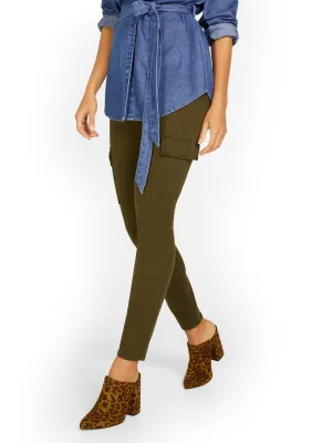 Feel Good High-Waisted No-Gap Pull-On Super-Skinny Cargo Jeans