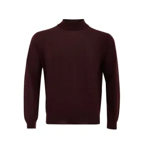 FERRANTE Elegant Red Woolen Luxury Sweater for Men