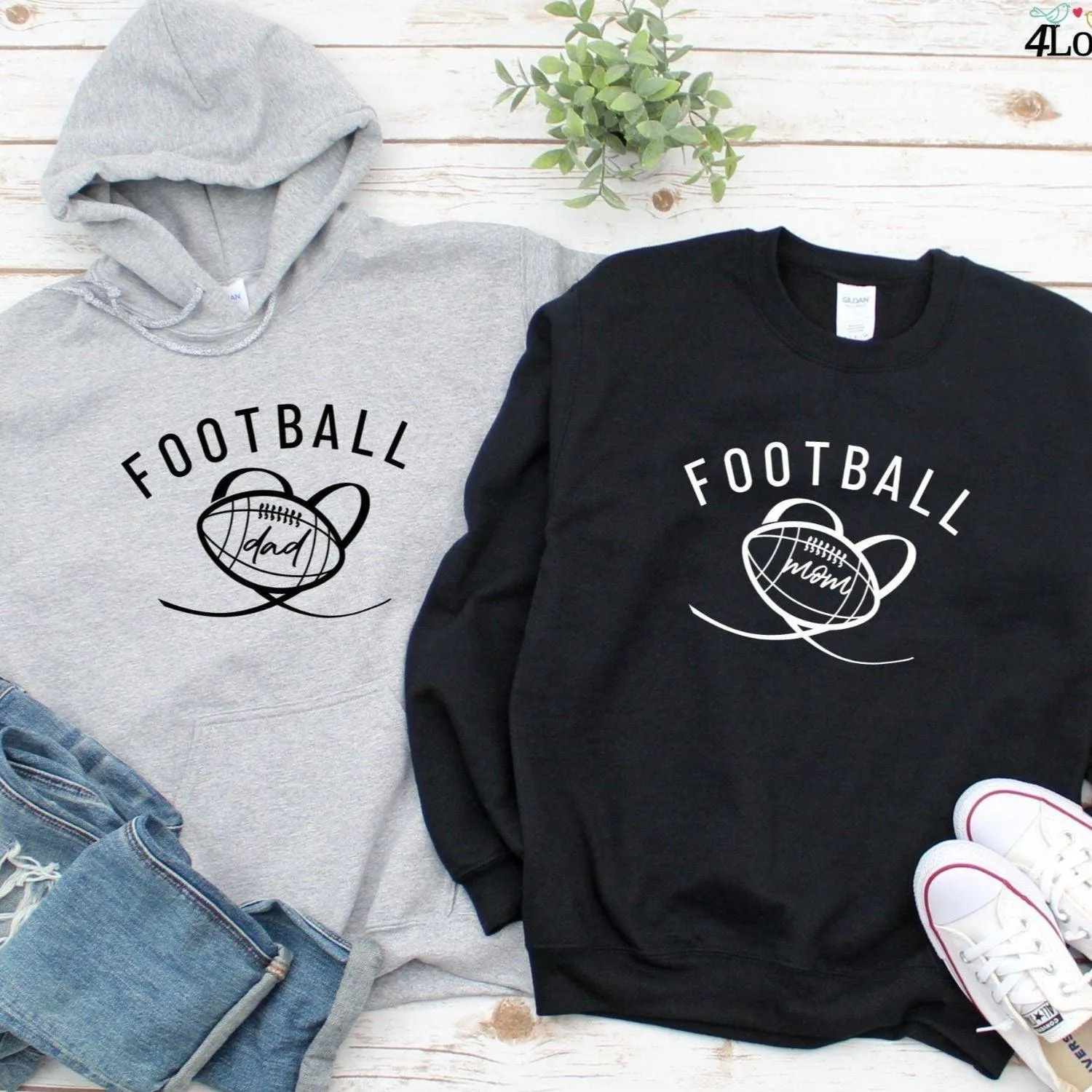 Football Game Day Outfits: Cozy Matching Set for Mom & Dad - Vibes Combo Edition