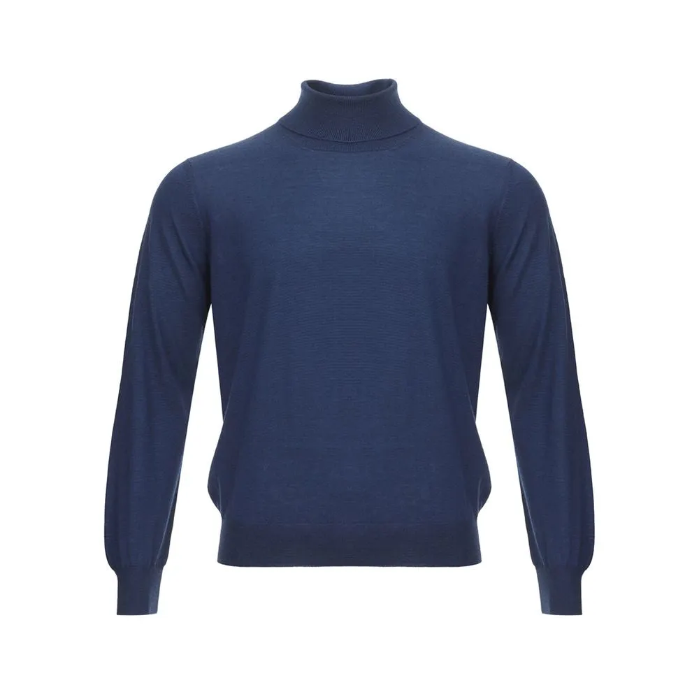 Gran Sasso Elegant Cashmere Sweater in Serene Blue