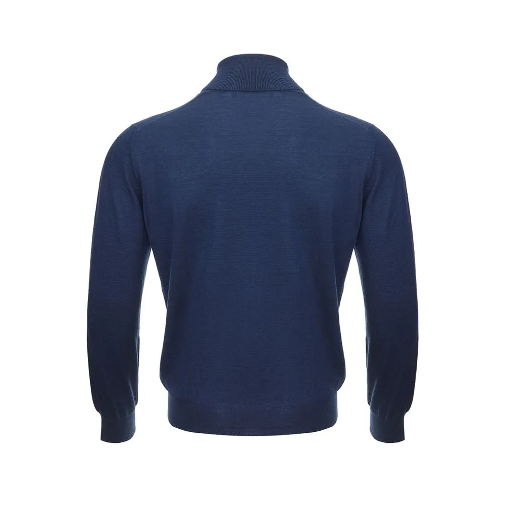 Gran Sasso Elegant Cashmere Sweater in Serene Blue