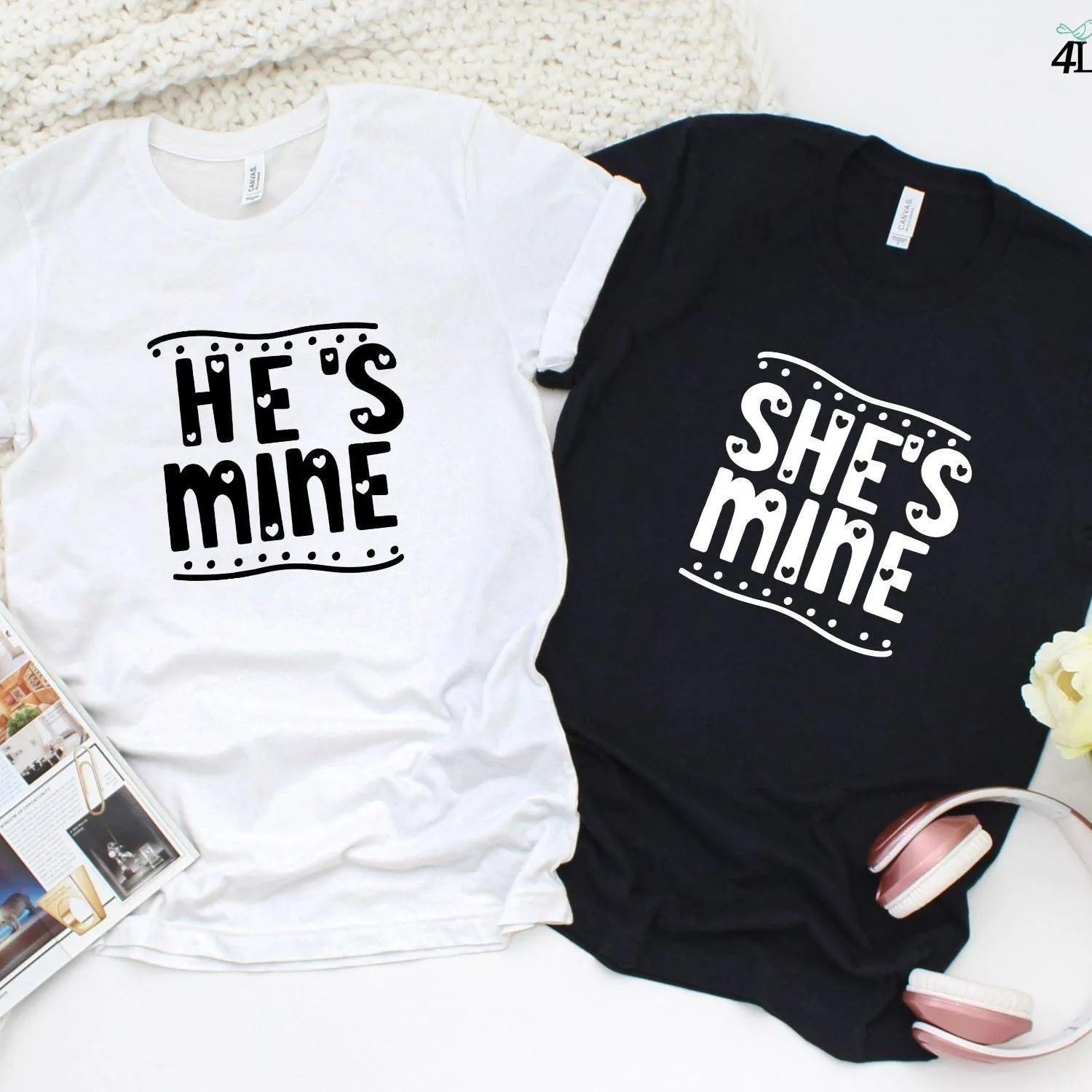 He's Mine She's Mine Matching Set: Adorable Valentine Gifts for Loving Couples