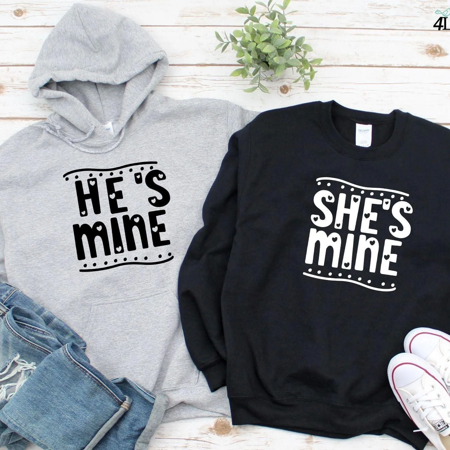 He's Mine She's Mine Matching Set: Adorable Valentine Gifts for Loving Couples