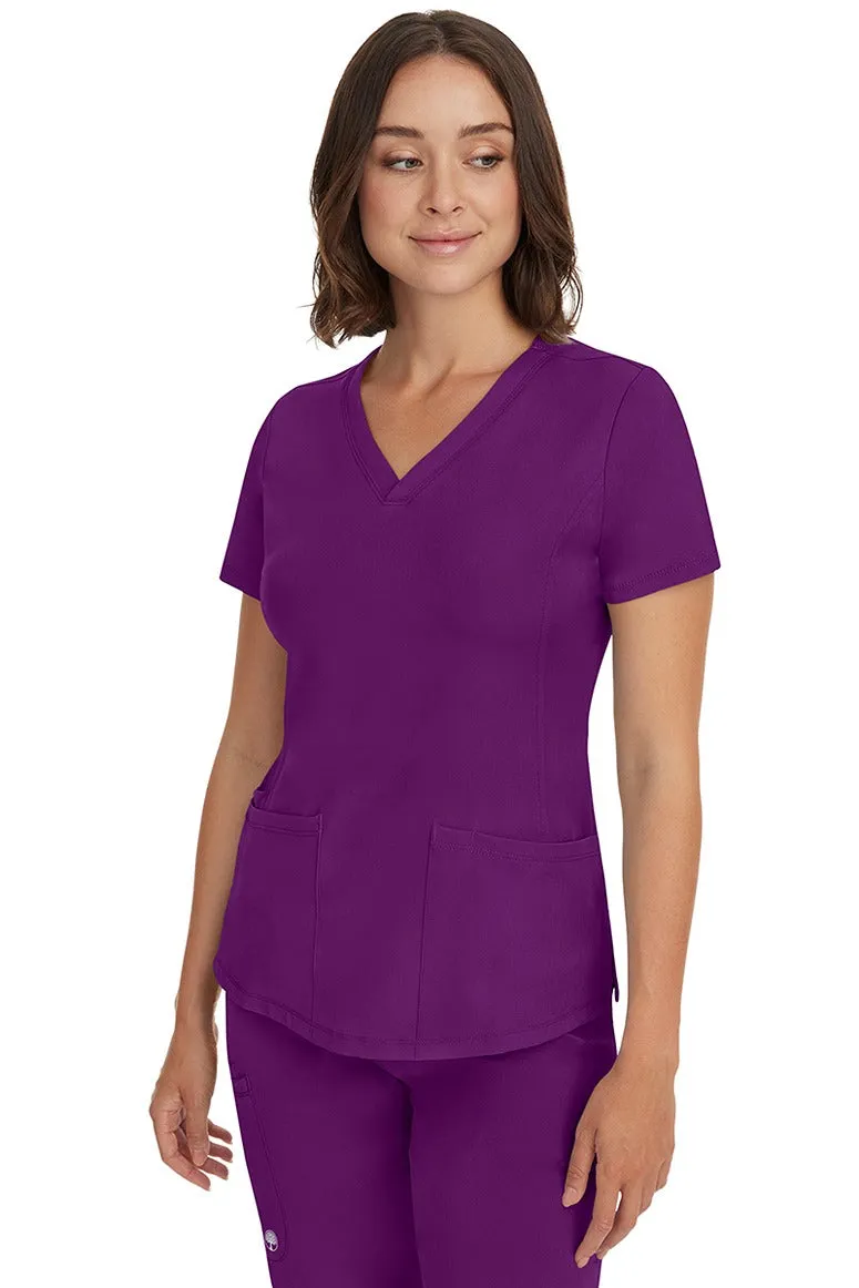 HH Works Women's Scrub Set Monica Top & Petite Rebecca Pant | Eggplant