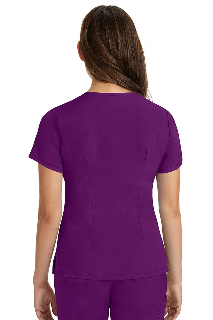 HH Works Women's Scrub Set Monica Top & Petite Rebecca Pant | Eggplant