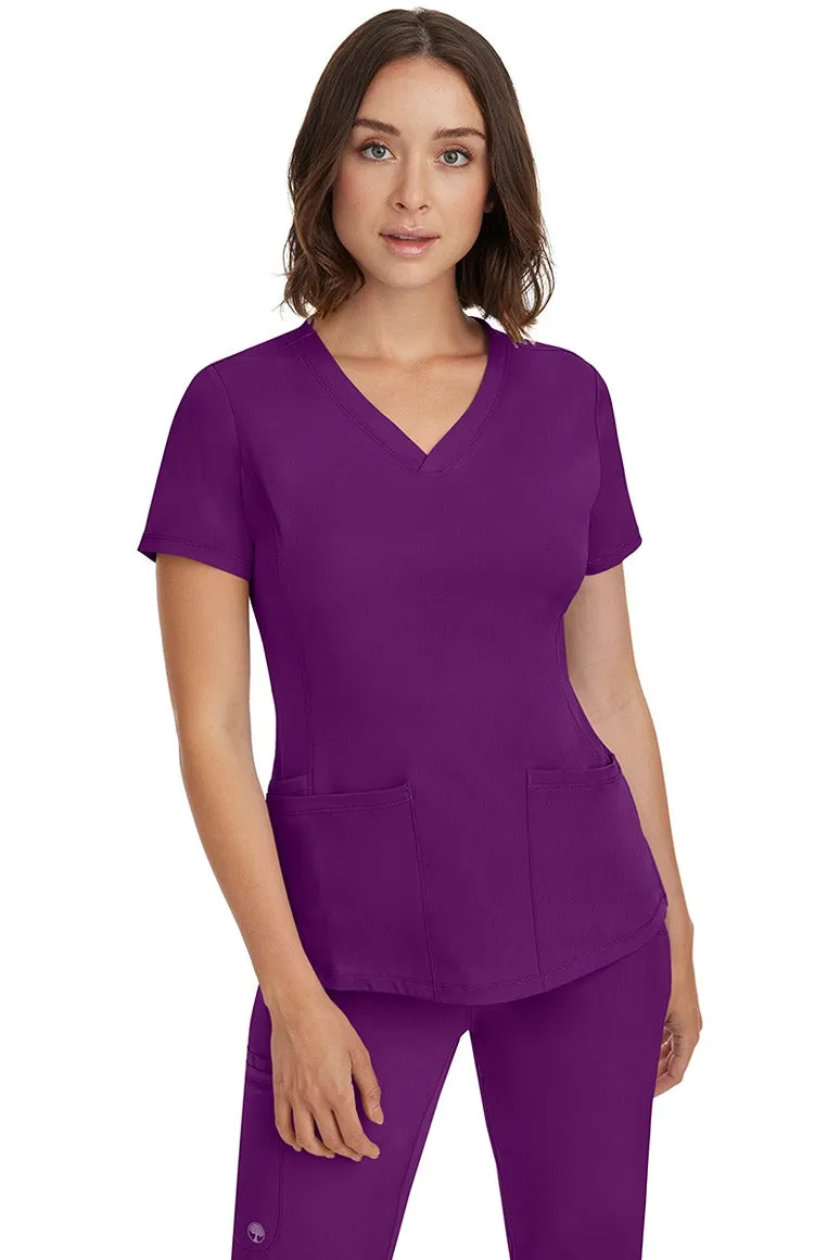 HH Works Women's Scrub Set Monica Top & Petite Rebecca Pant | Eggplant