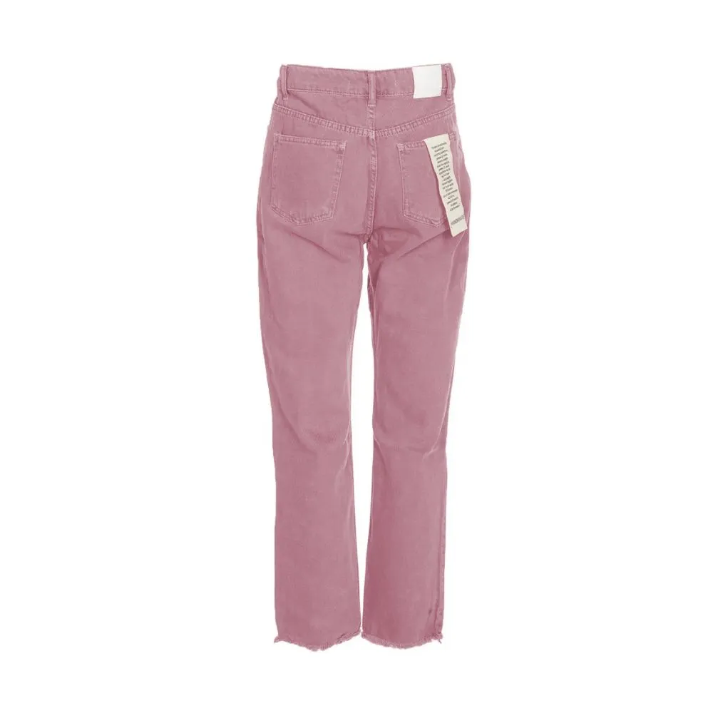 Hinnominate Chic Pink Raw Cut Bottom Jeans