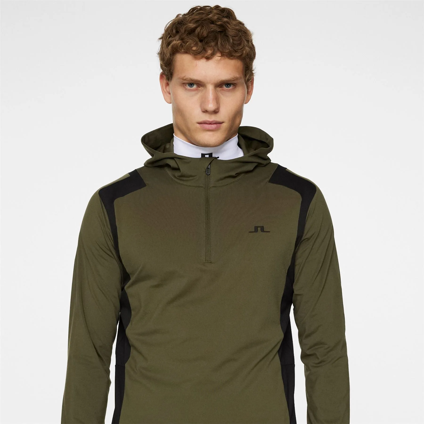 Lukas Quarter Zip Hood Forest Green - AW24