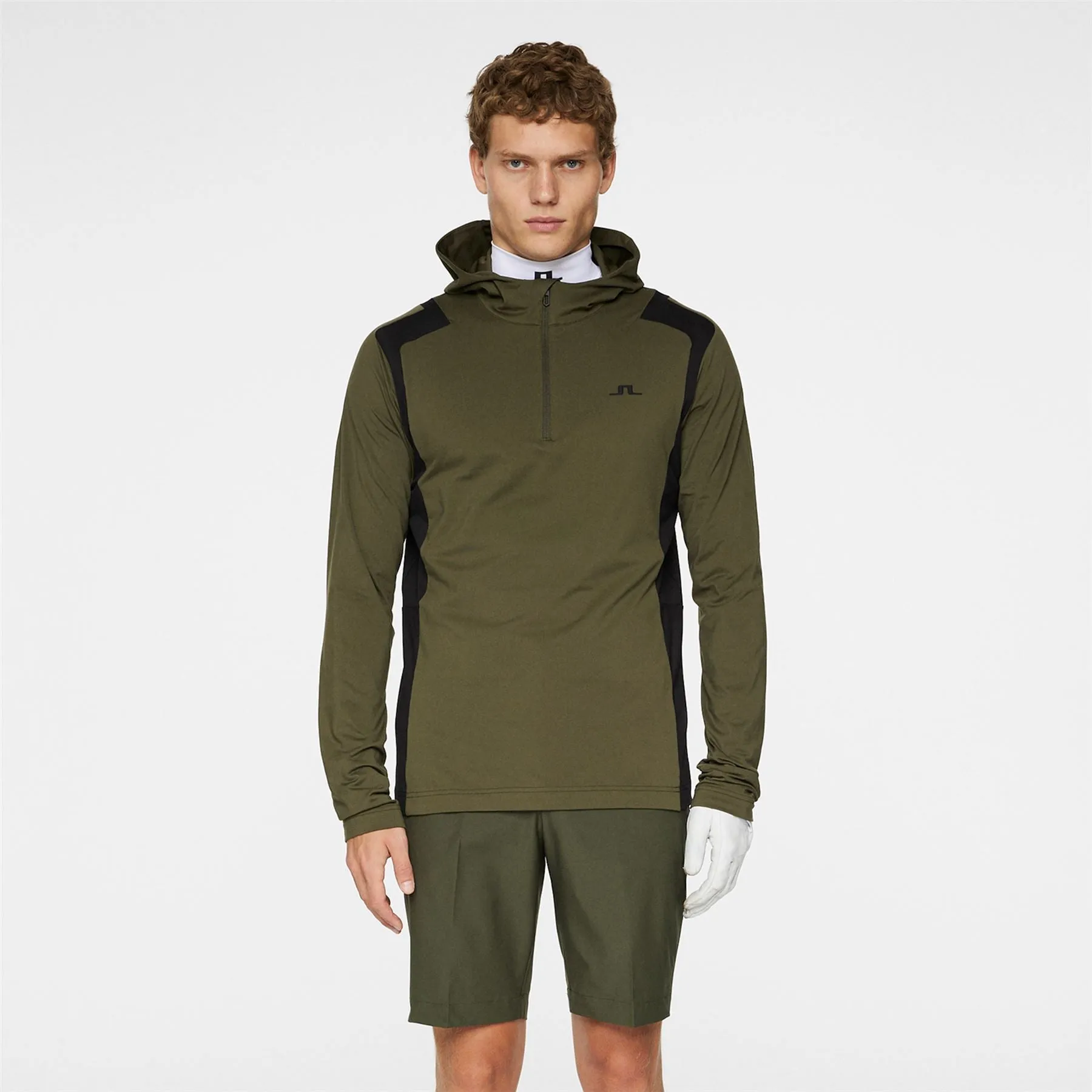 Lukas Quarter Zip Hood Forest Green - AW24