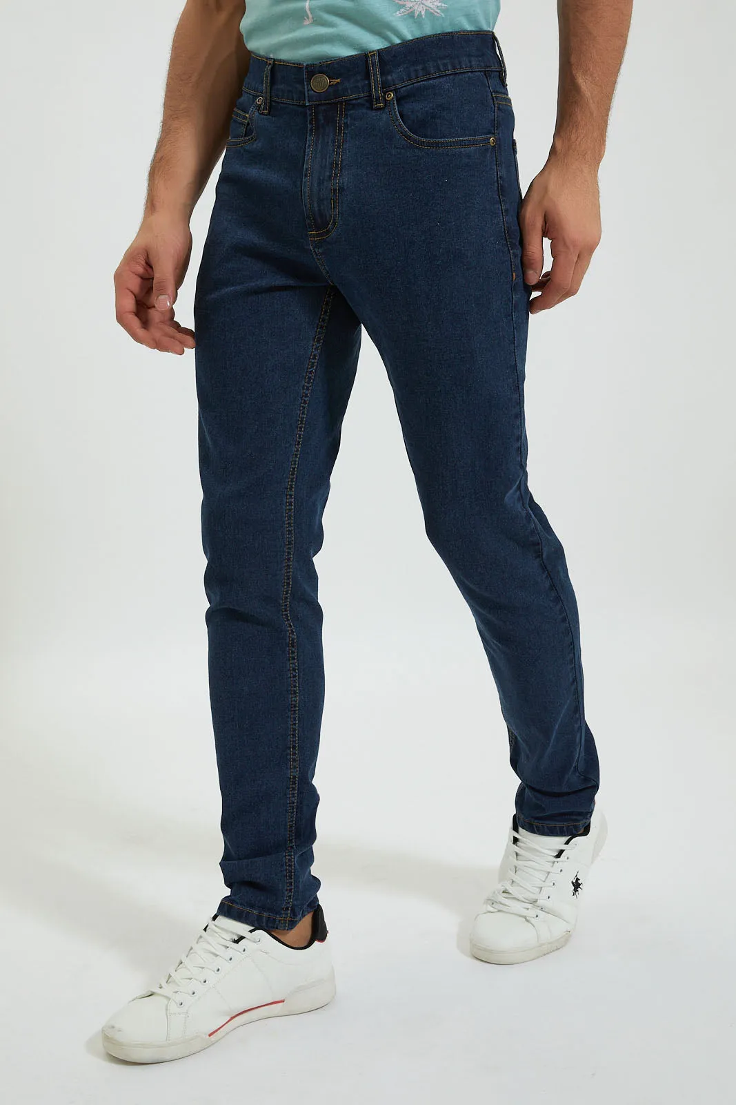 Men Indigo Slim Fit Stretch Jeans