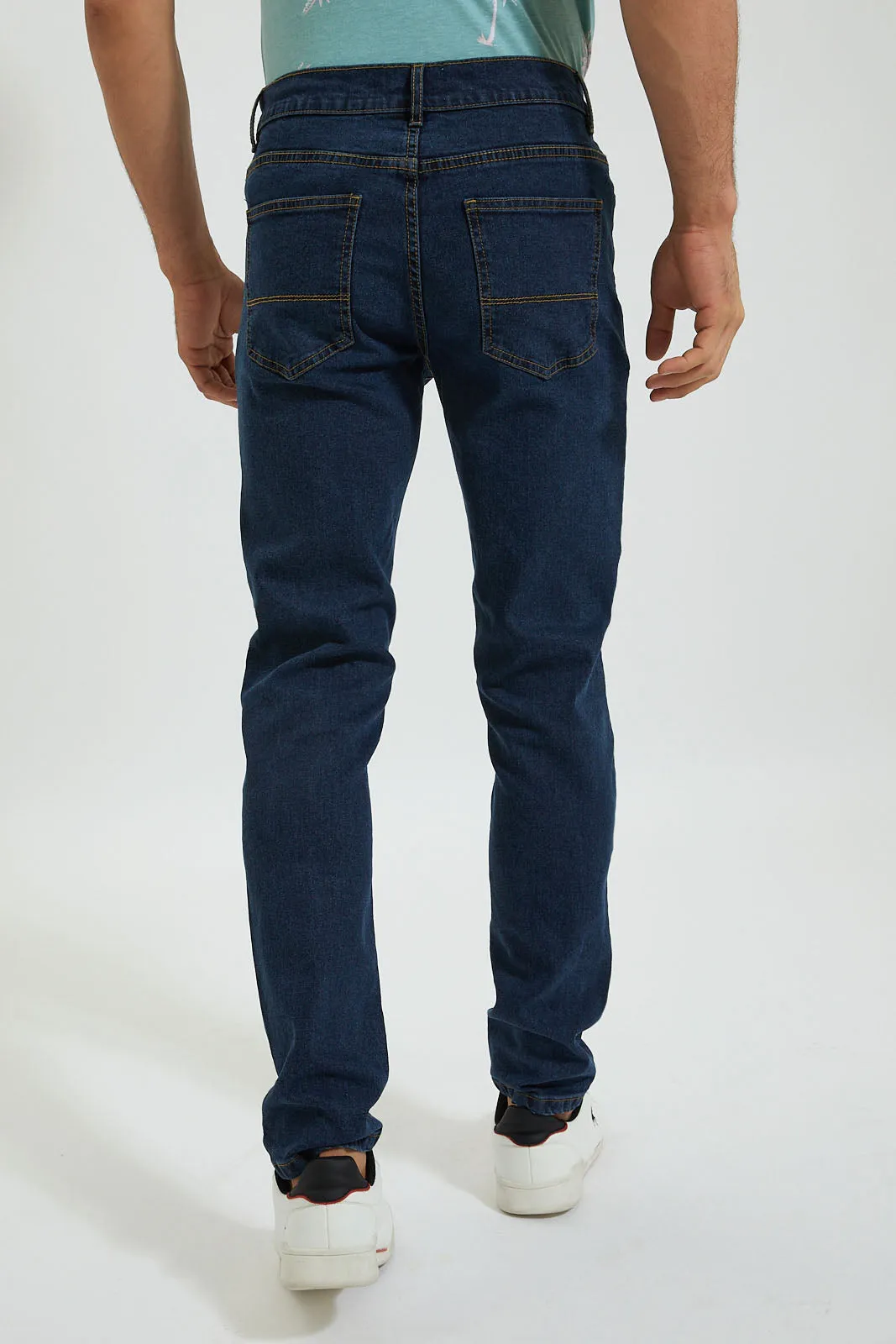 Men Indigo Slim Fit Stretch Jeans