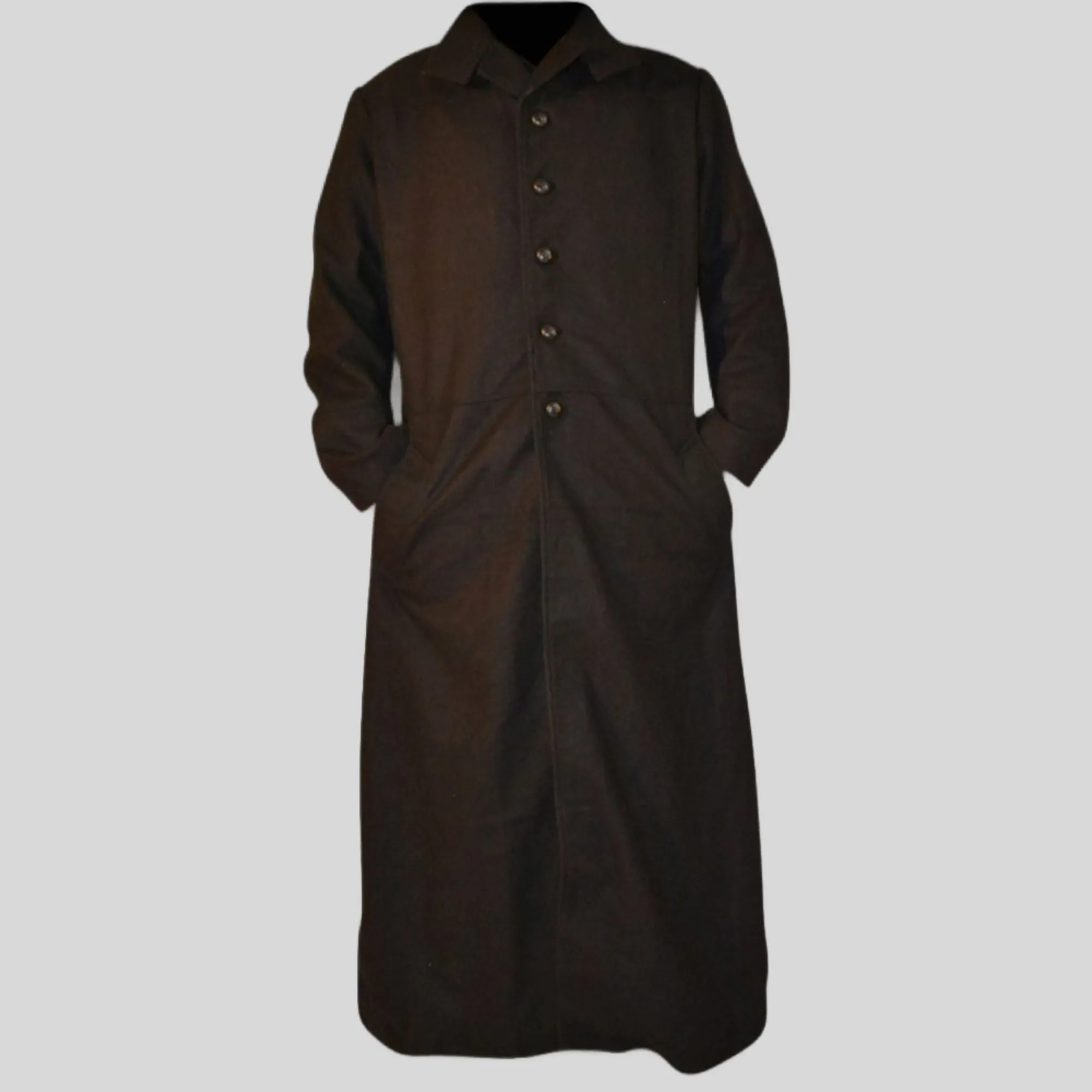 Mens Black Trendy Designers Woolen Long Coat